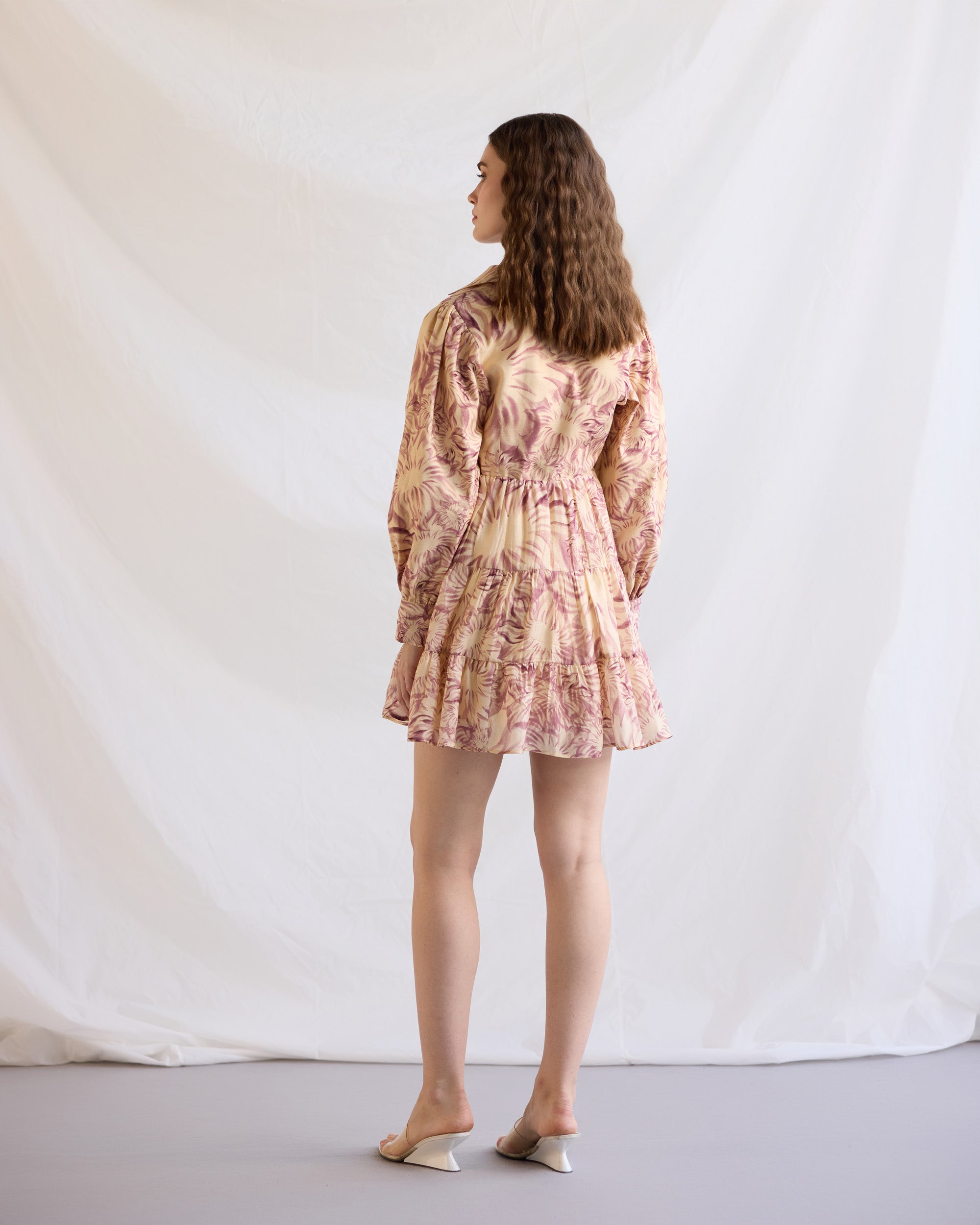 Lavender floral knot dress