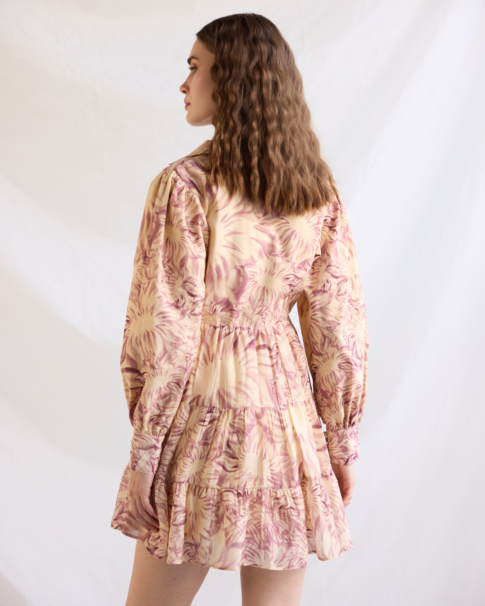 Lavender floral knot dress