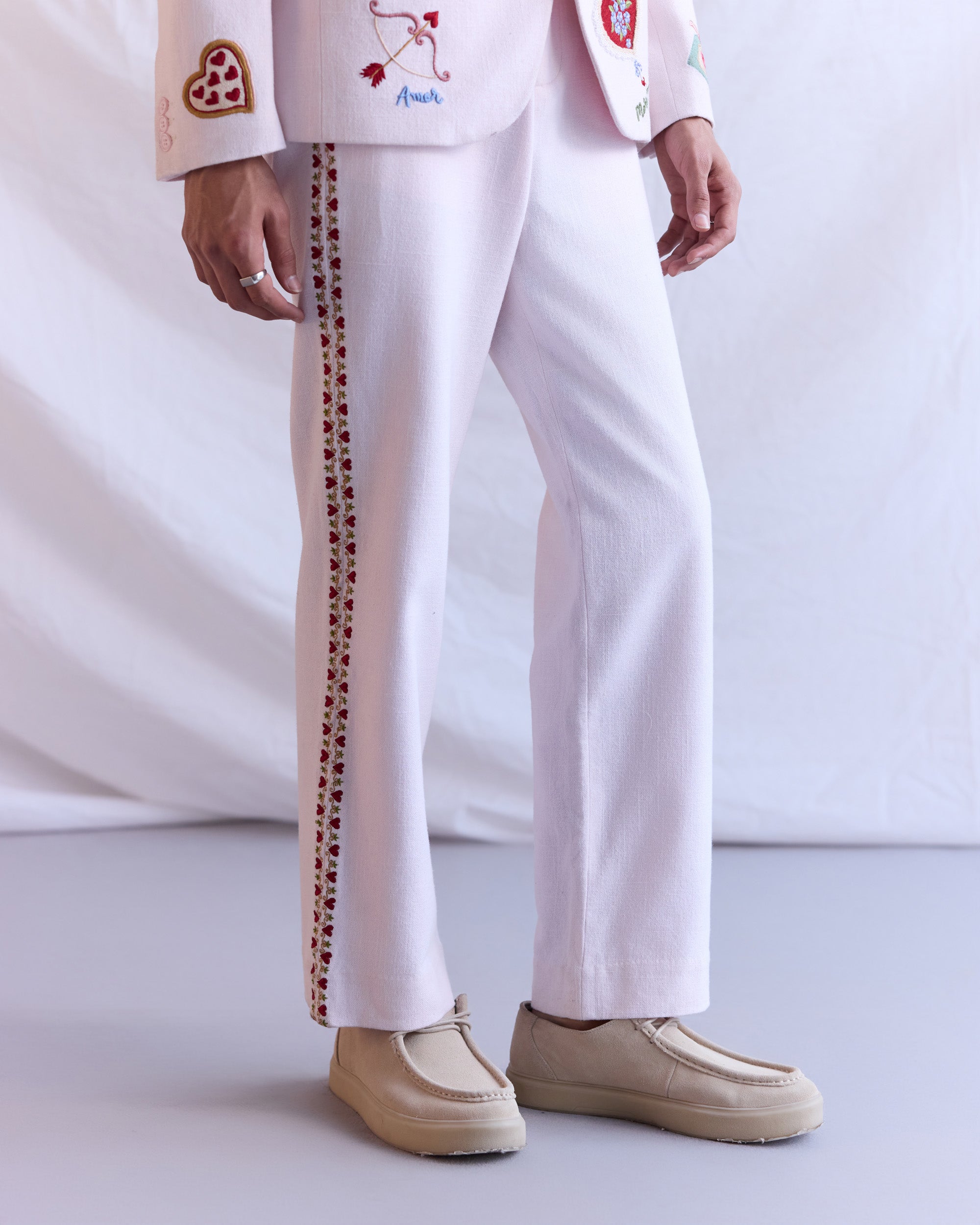 “Amore Mio” hand embroidered blazer