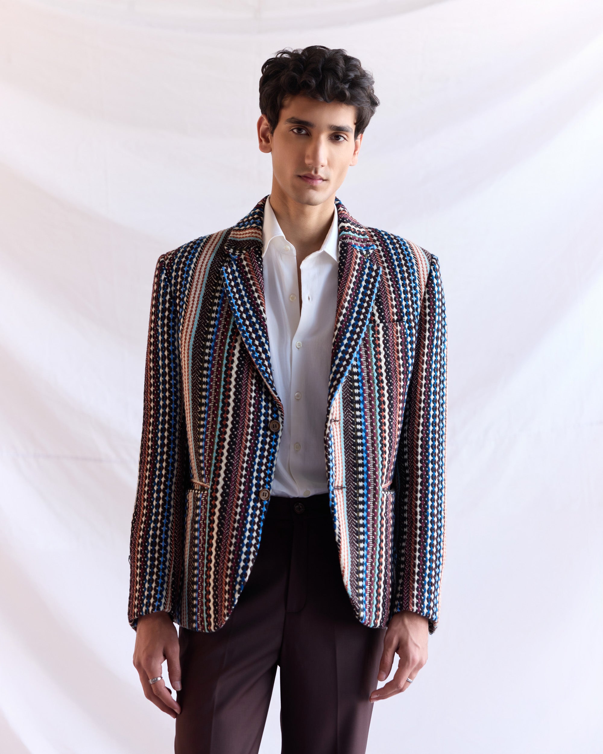 "Le Trinidad Tides" textured Blazer