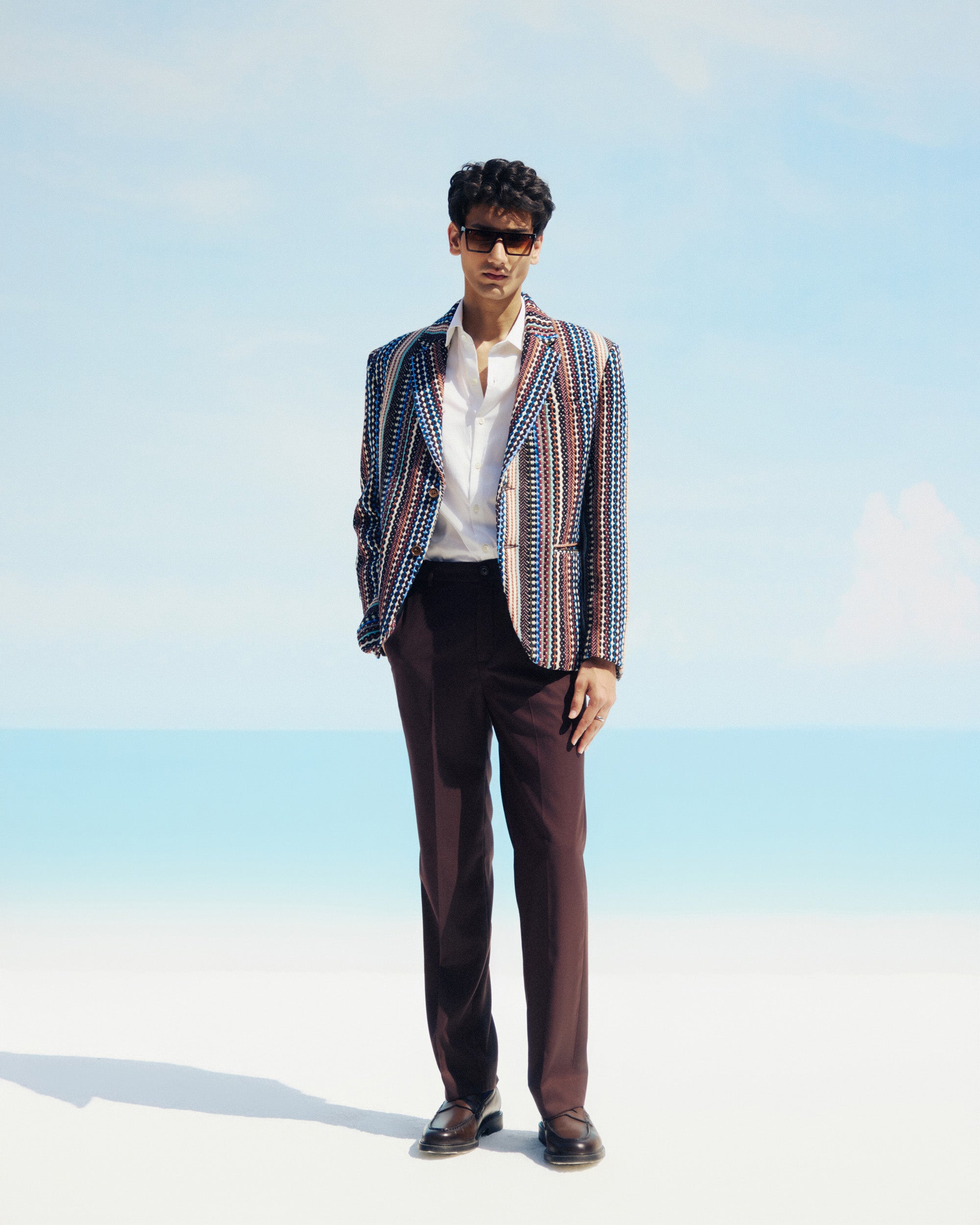"Le Trinidad Tides" textured Blazer