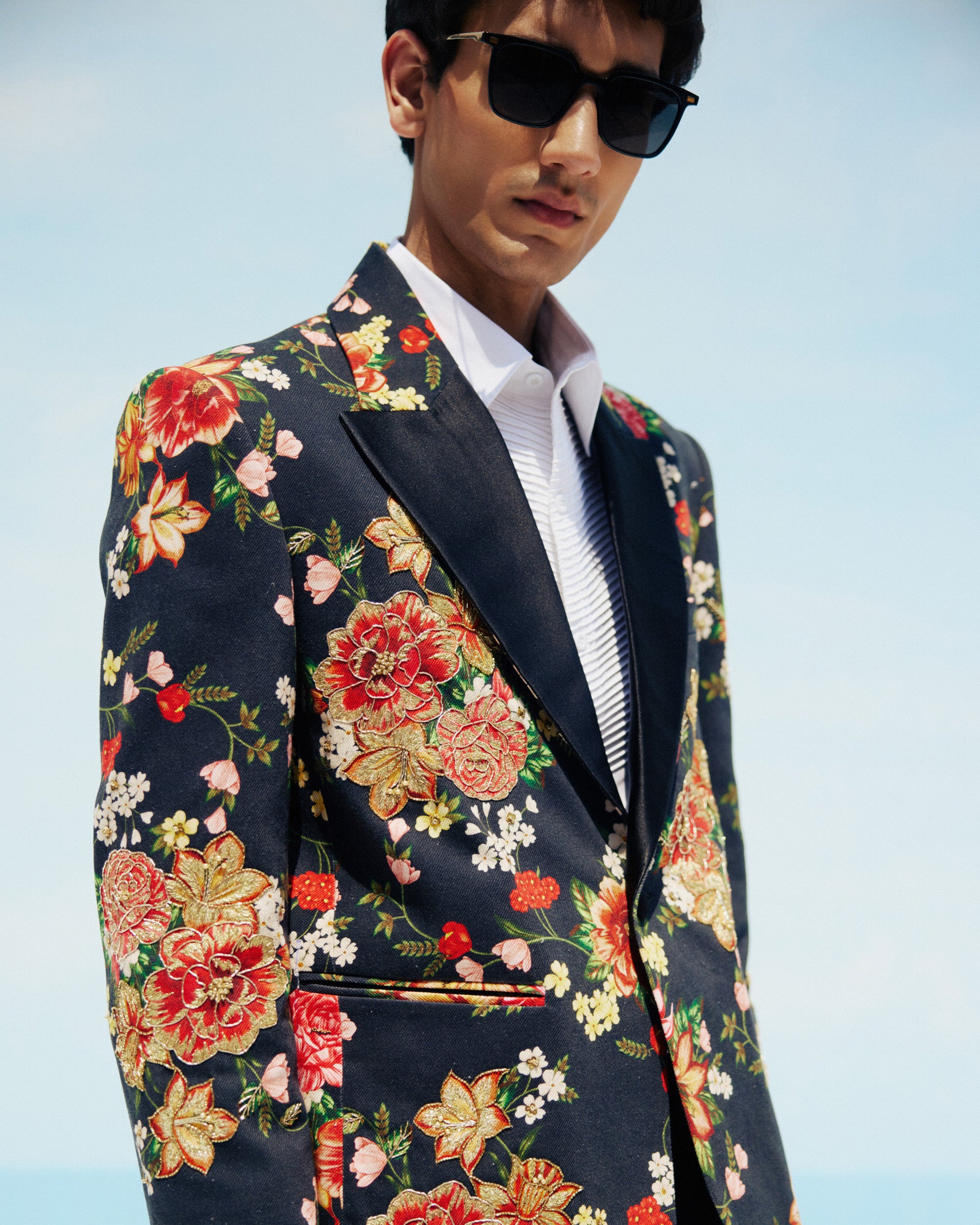 "Vintage victorian" hand embroidered blazer