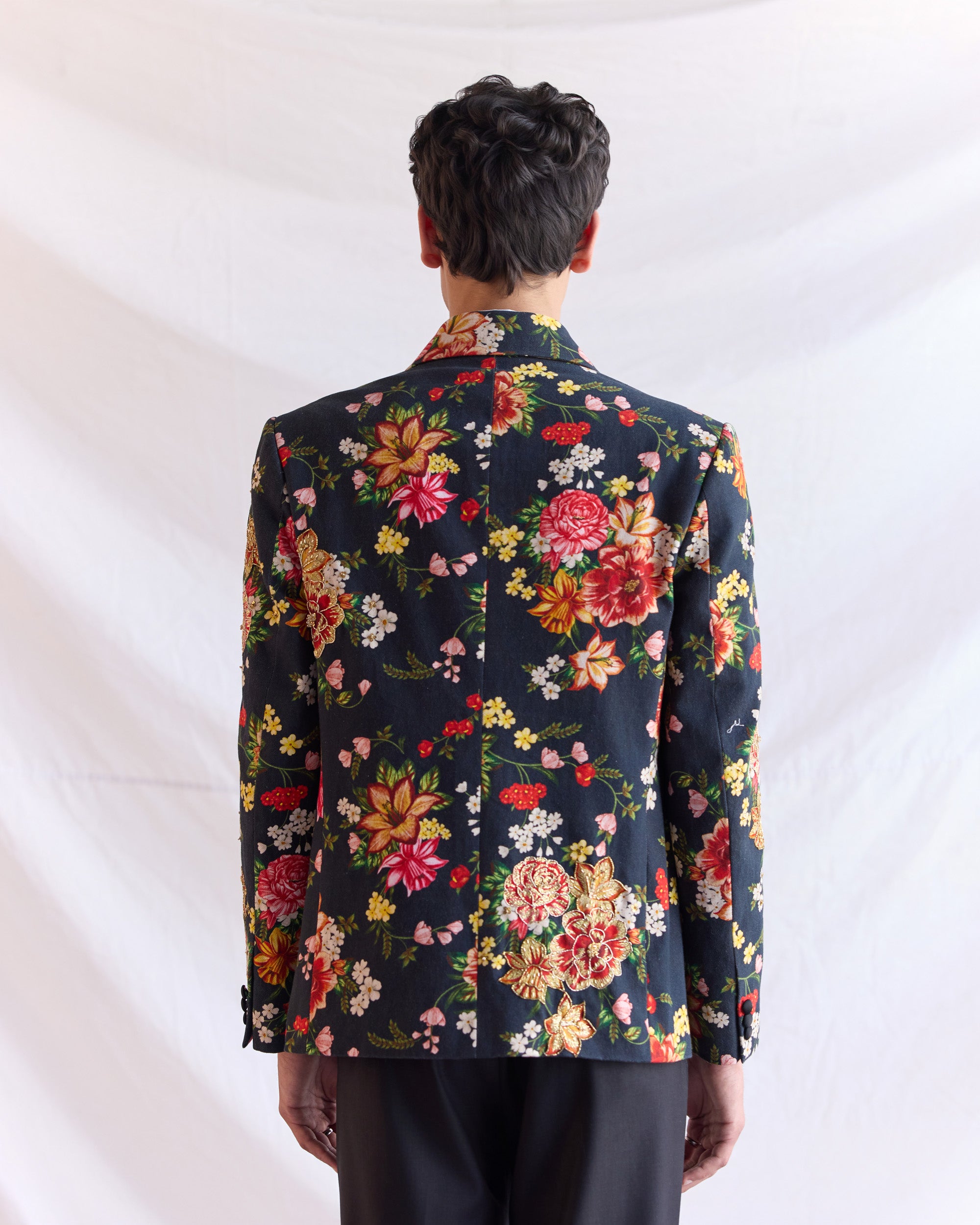 "Vintage victorian" hand embroidered blazer