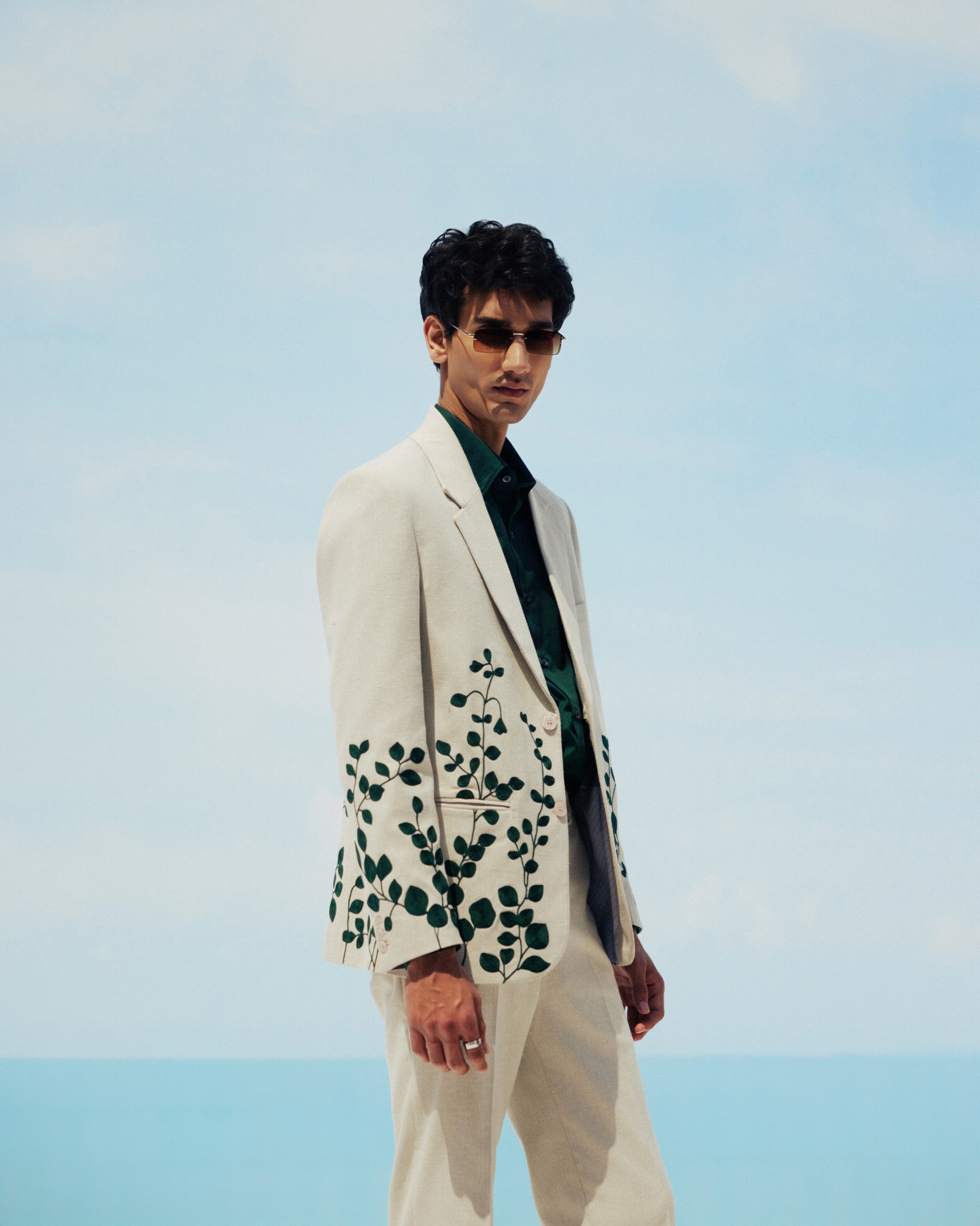 Whispering Vines embroidered Blazer