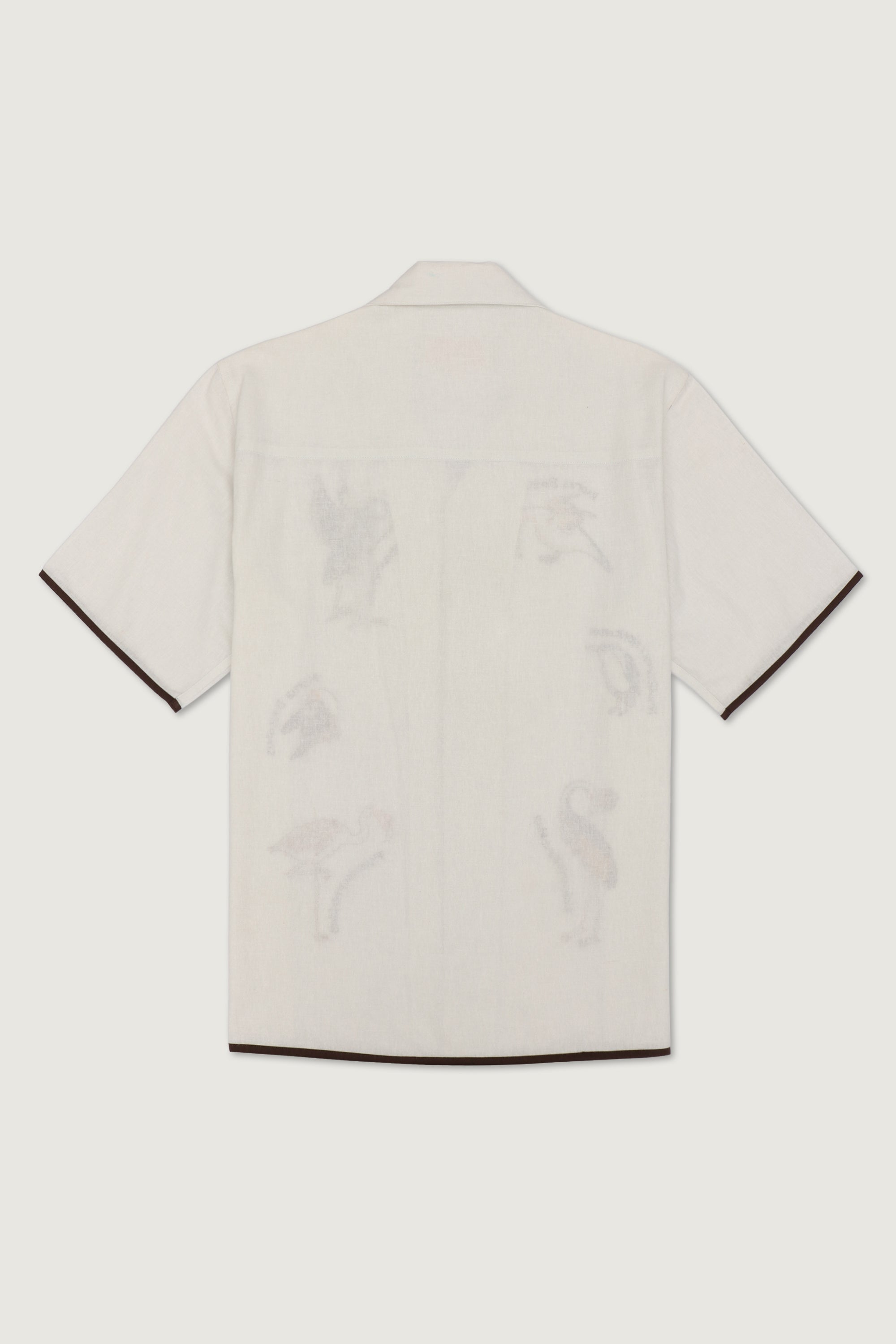 "Bird Journal" embroidered shirt