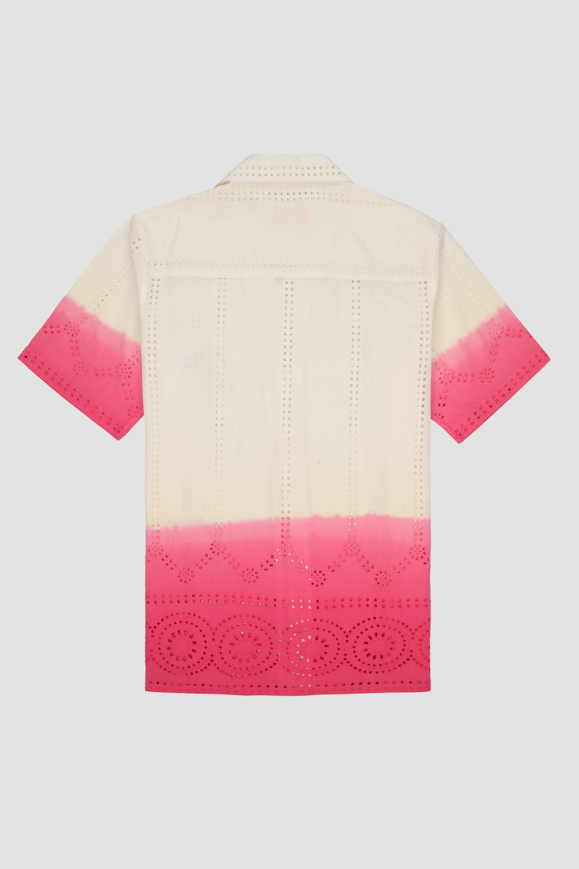 Dip dye embroidered shirt