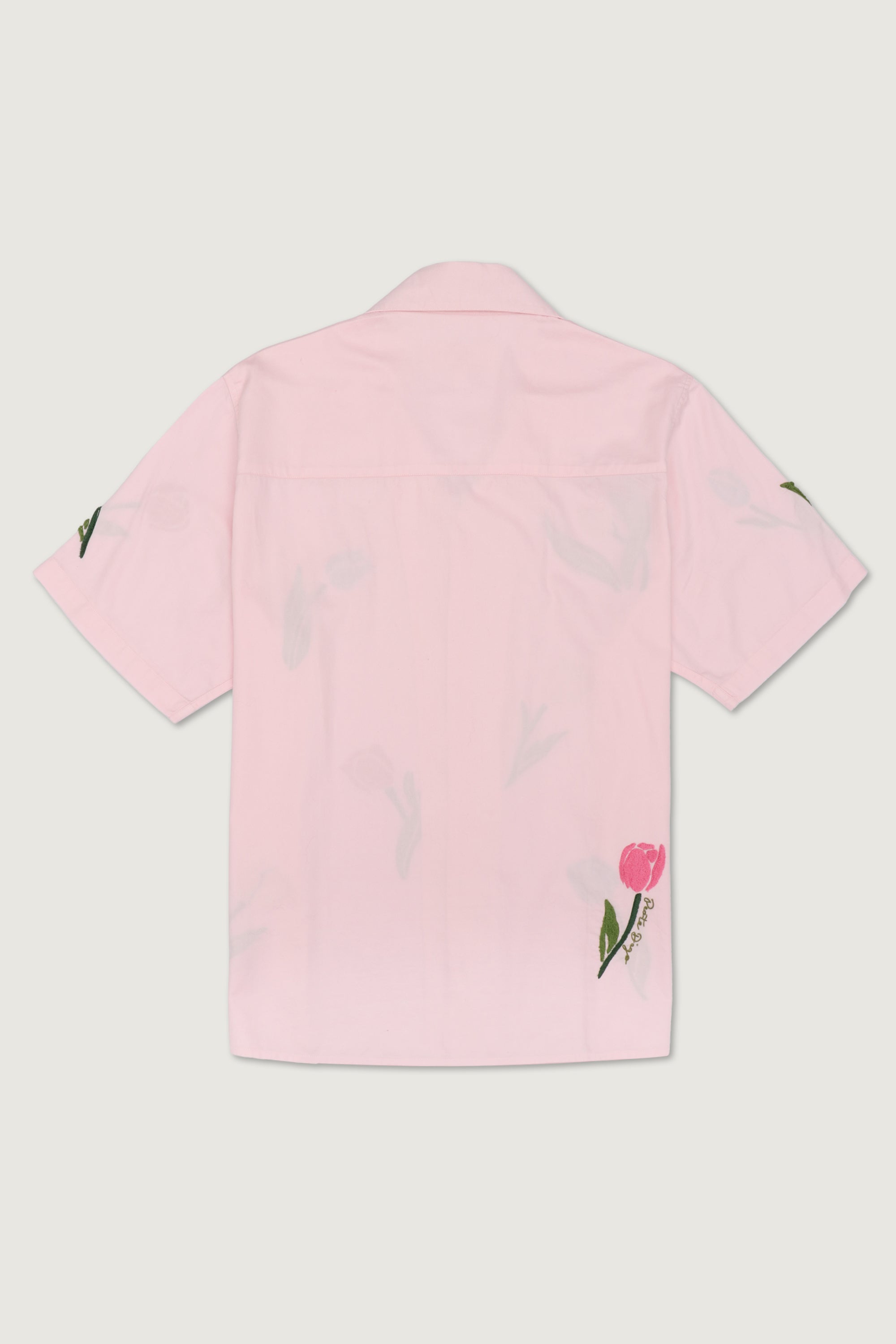 "Le tulips" embroidered shirt