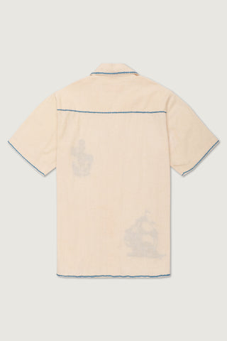 "Le adventure" hand embroidered Shirt