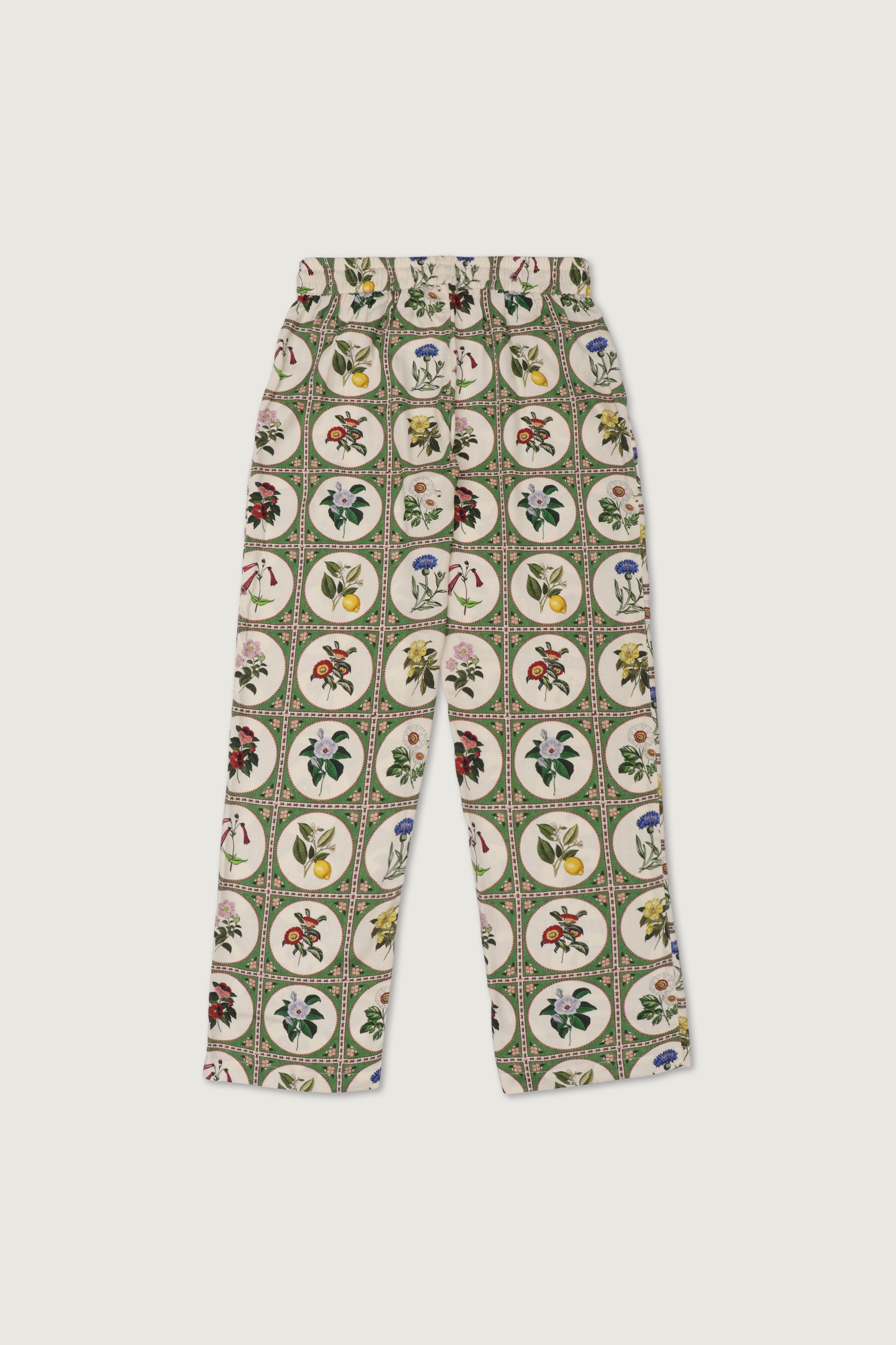 Botanical illustrations lounge pants- Green