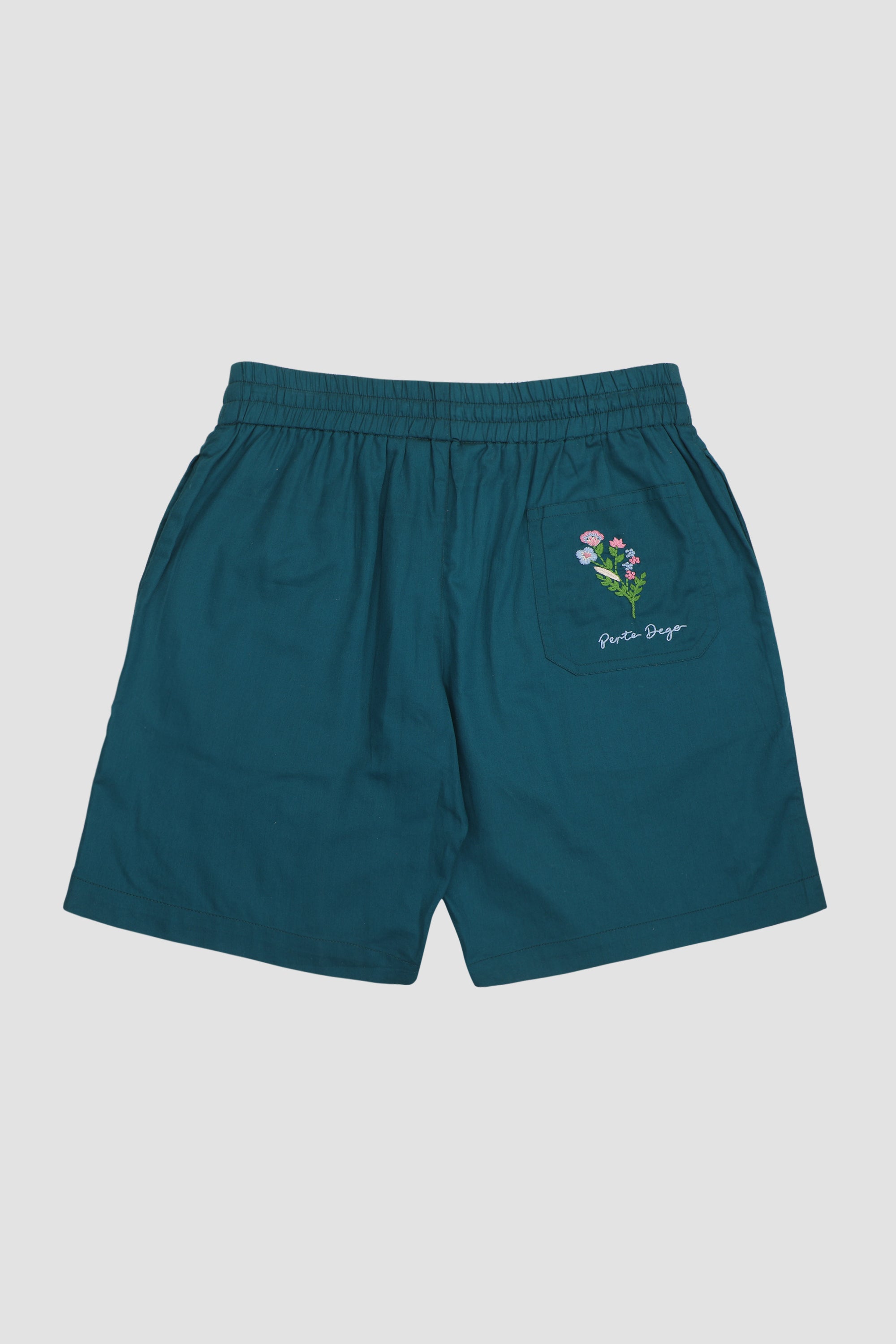 "Floral bunch" hand embroidered shorts