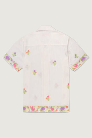 Summer floral embroidered shirt