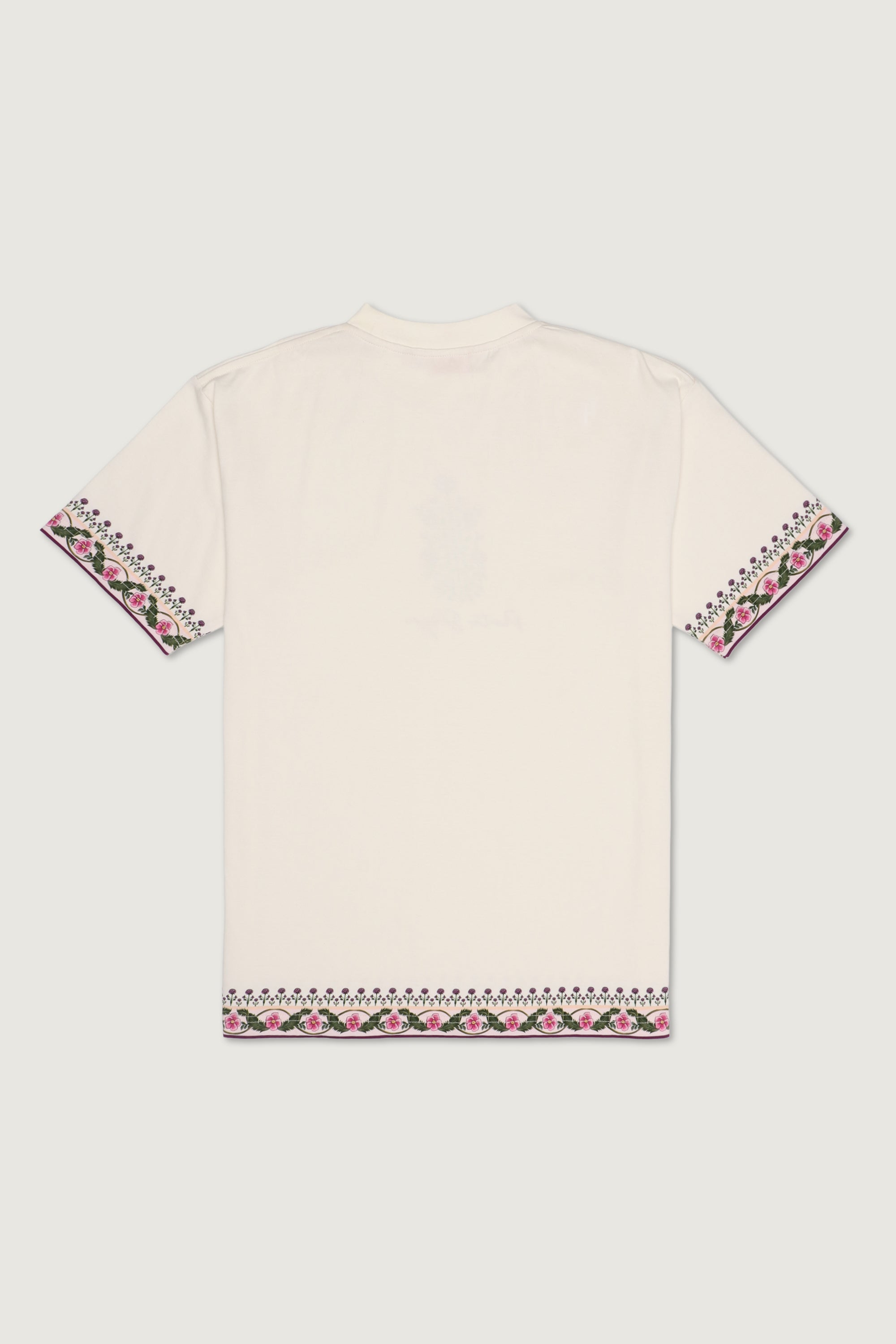 トップス everyone border tee shirts M size Floral border