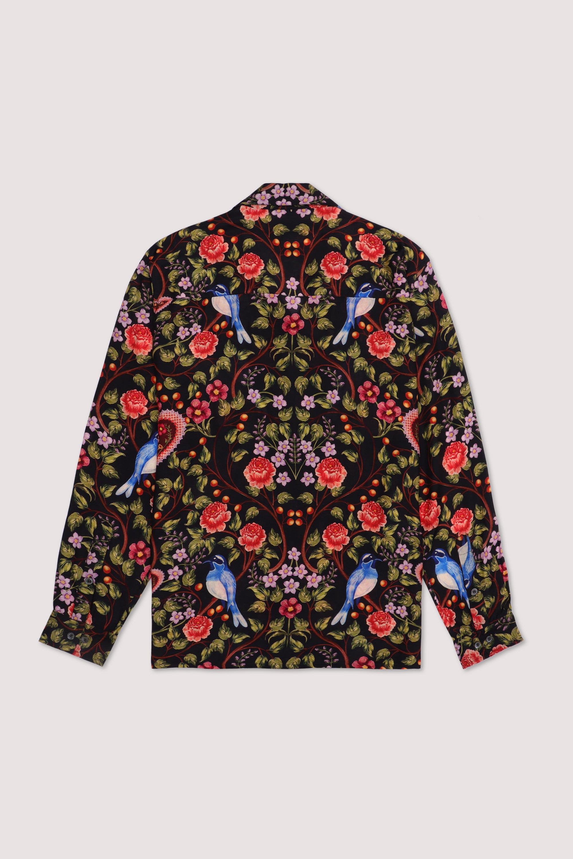 Lovers vintage print full sleeves shirt- Black