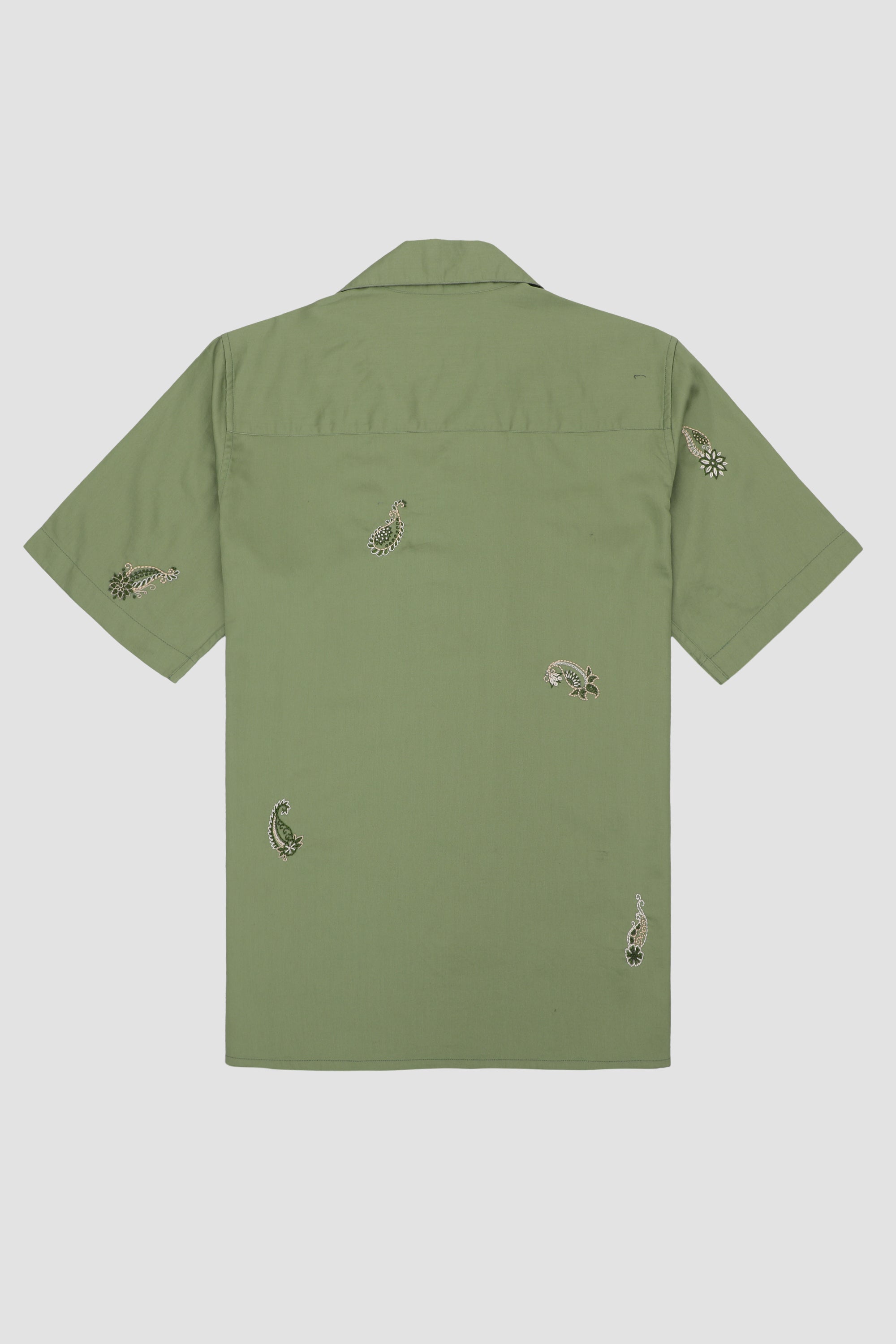 All over paisley hand embroidered shirt