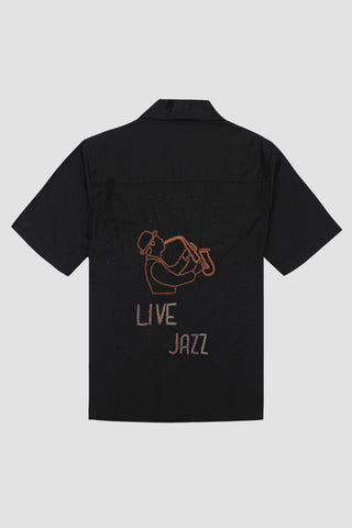 "Live jazz" hand embroidered Shirt