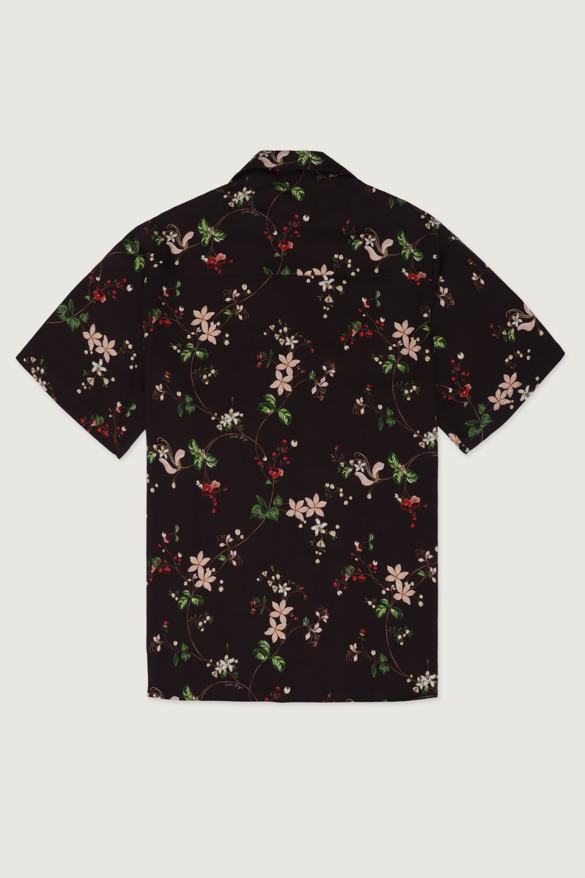 Floral printed shirt- Chocolate brown