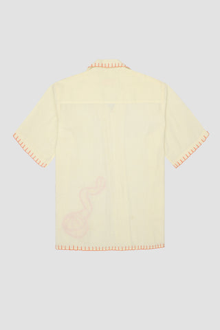 "Le orange" hand embroidered Shirt