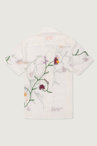 "Le Seychelles" hand embroidered shirt