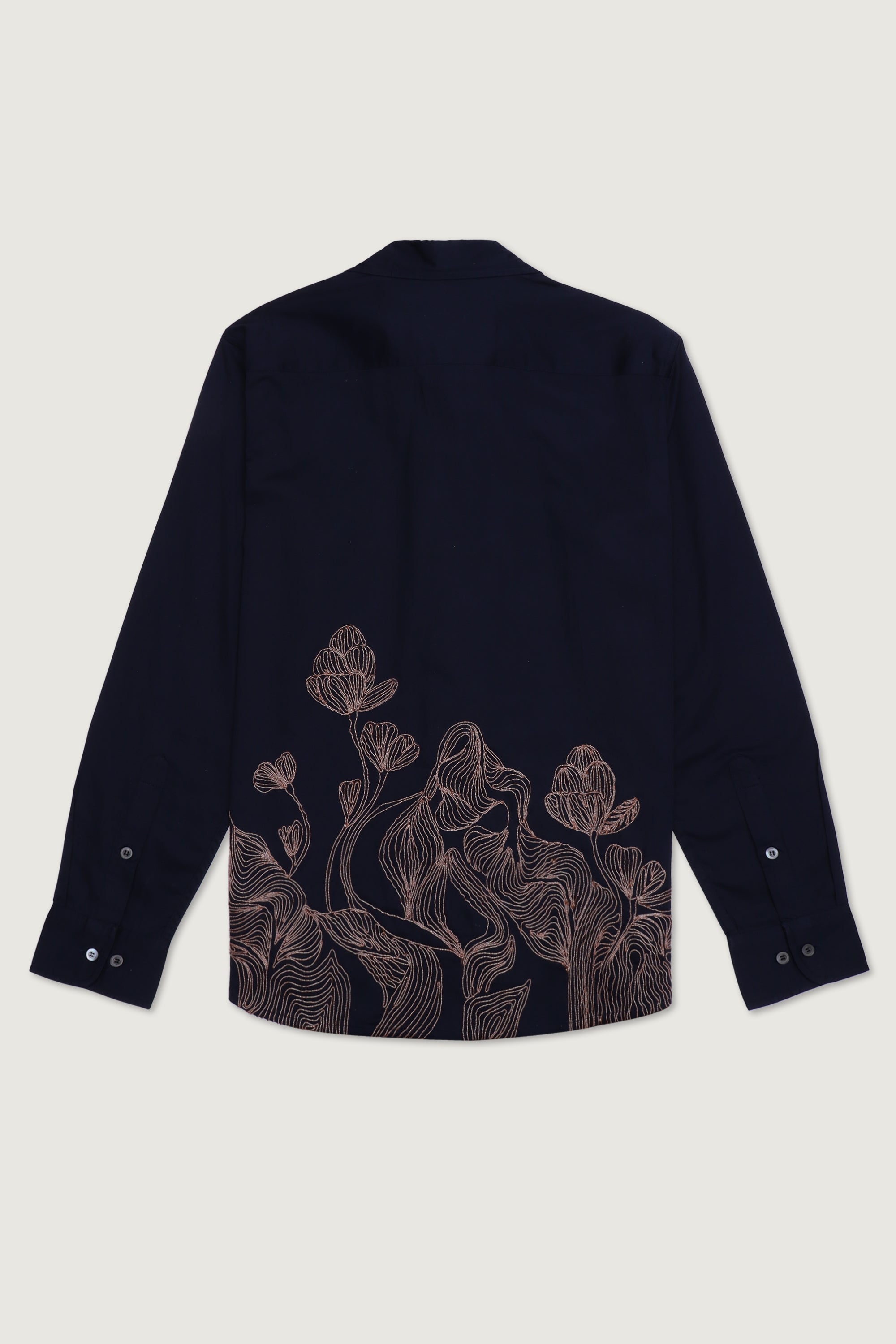 "Abstract" embroidered evening shirt