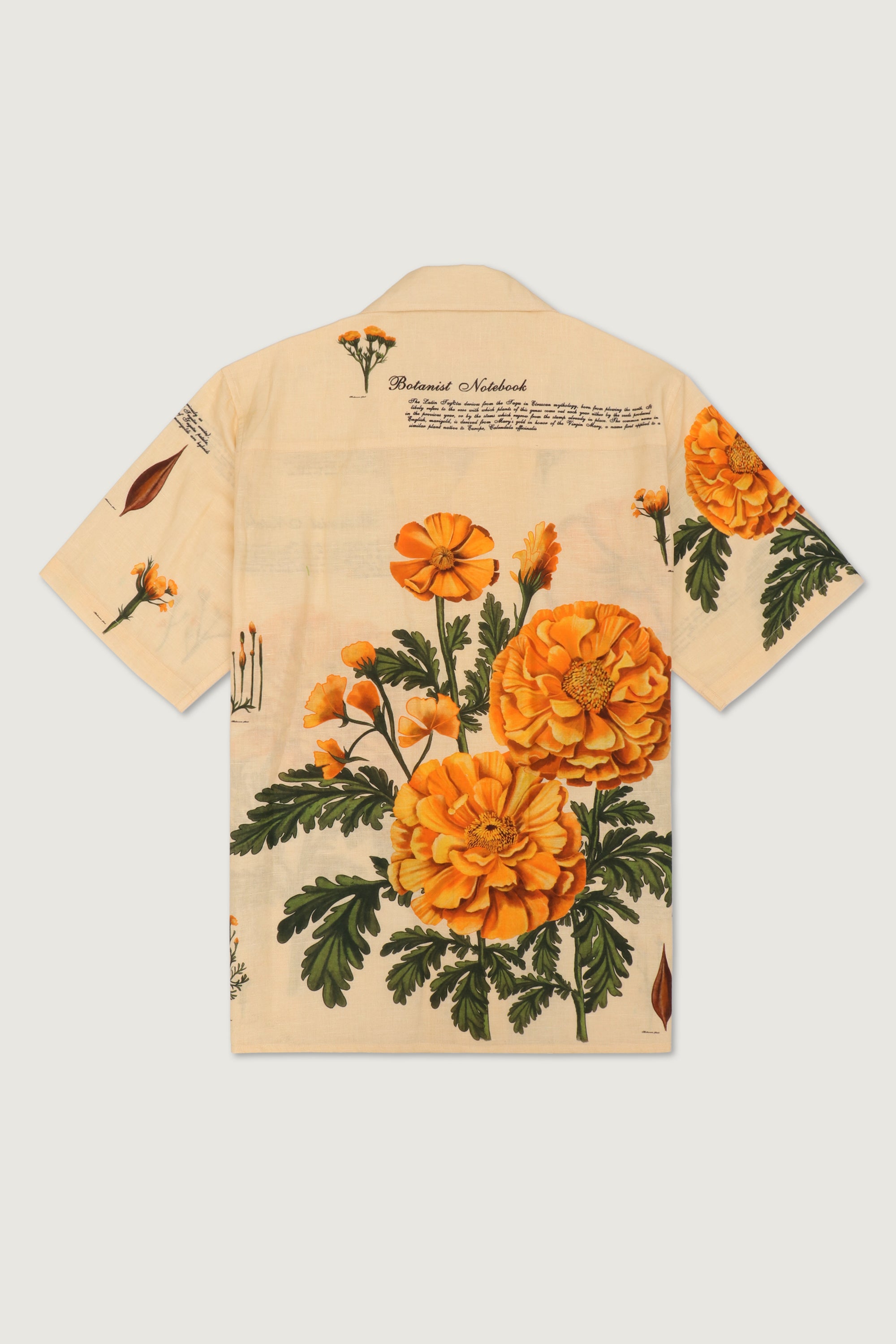 "Notes on marigold" linen shirt