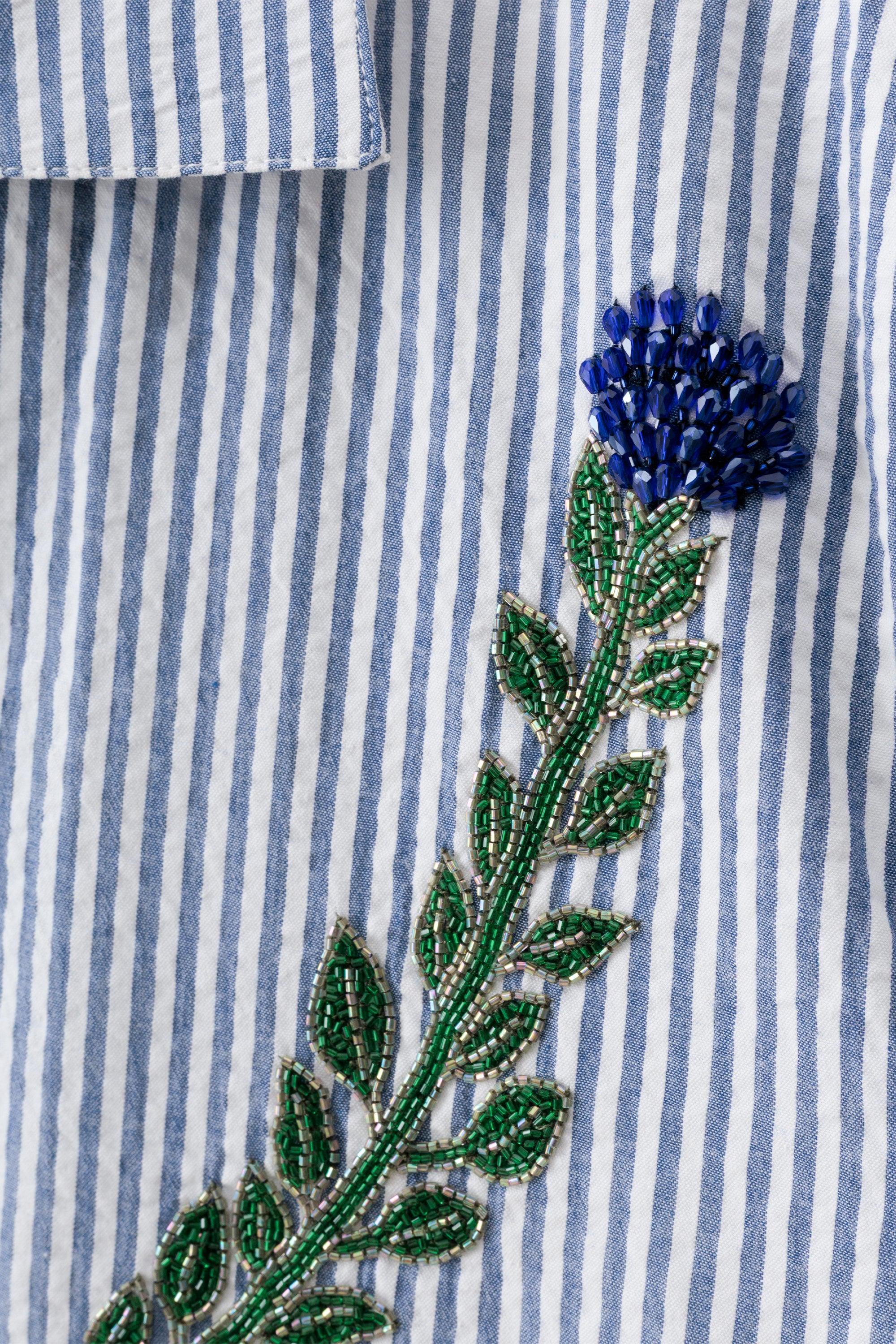 "Postcards From Sicily" hand embroidered Shirt