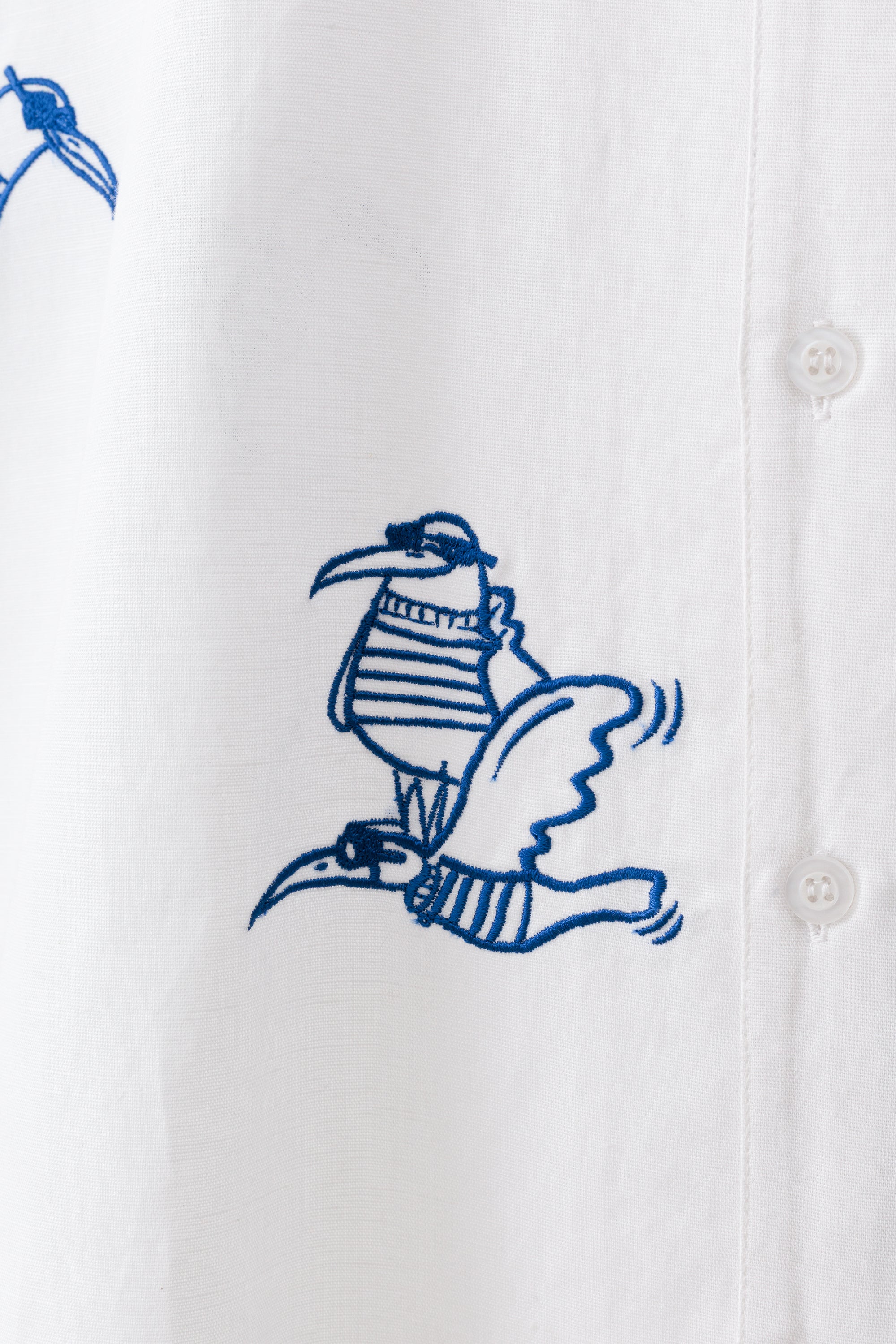 "Seabird Club" embroidered Shirt