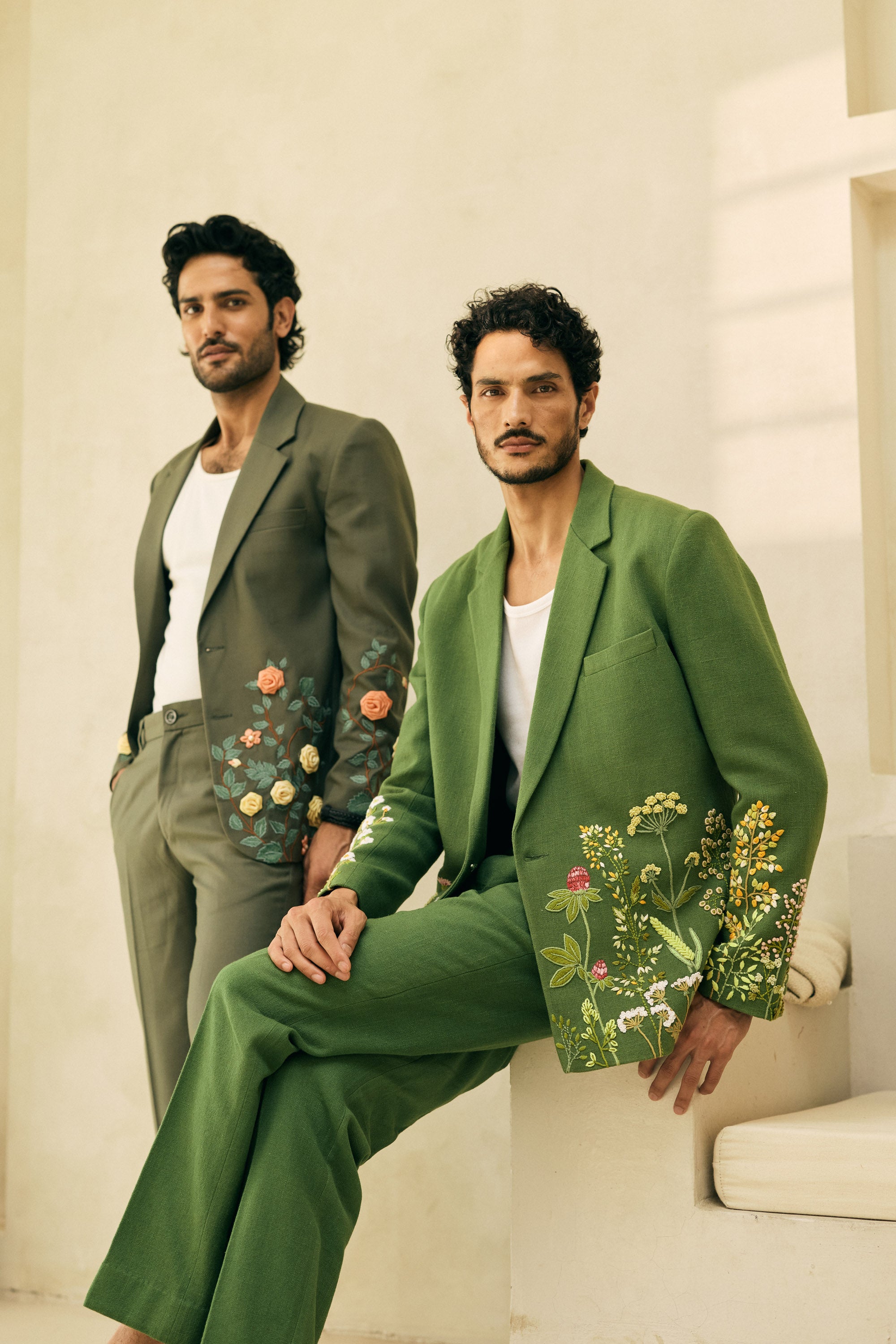 Formal pants- Moss green
