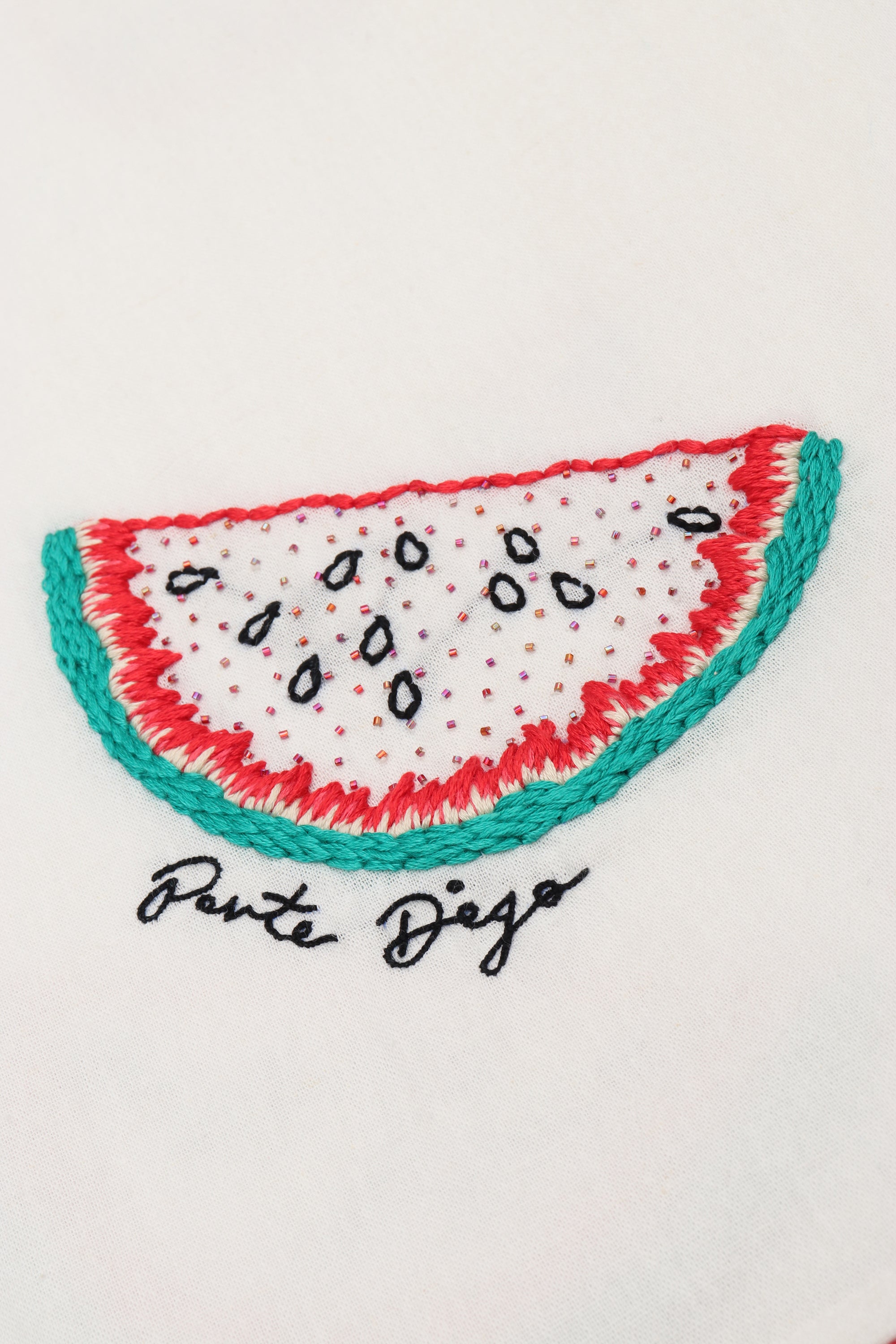 Hand embroidered watermelon Shirt