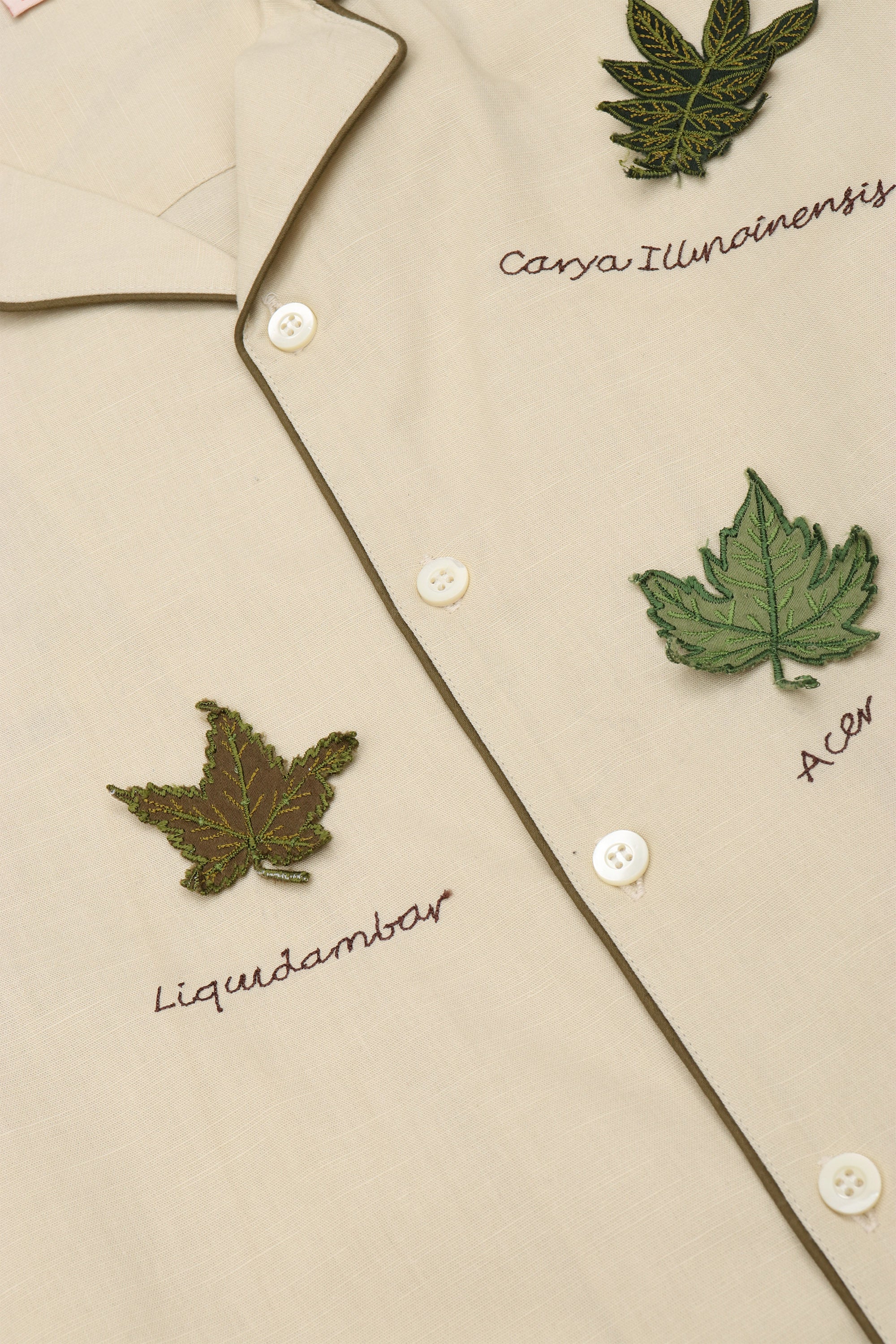 Botanical journal appliqué shirt