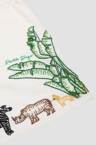 Safari embroidered shorts
