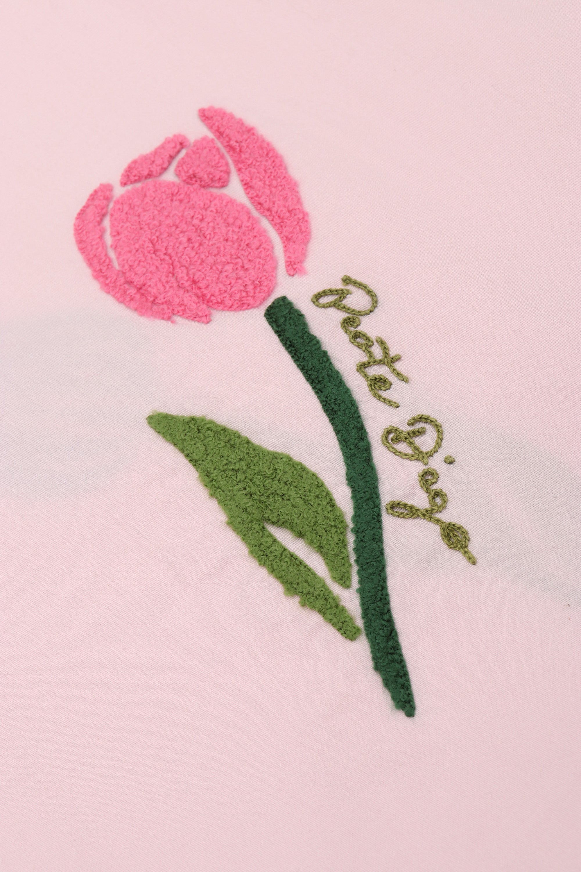 "Le tulips" embroidered shirt