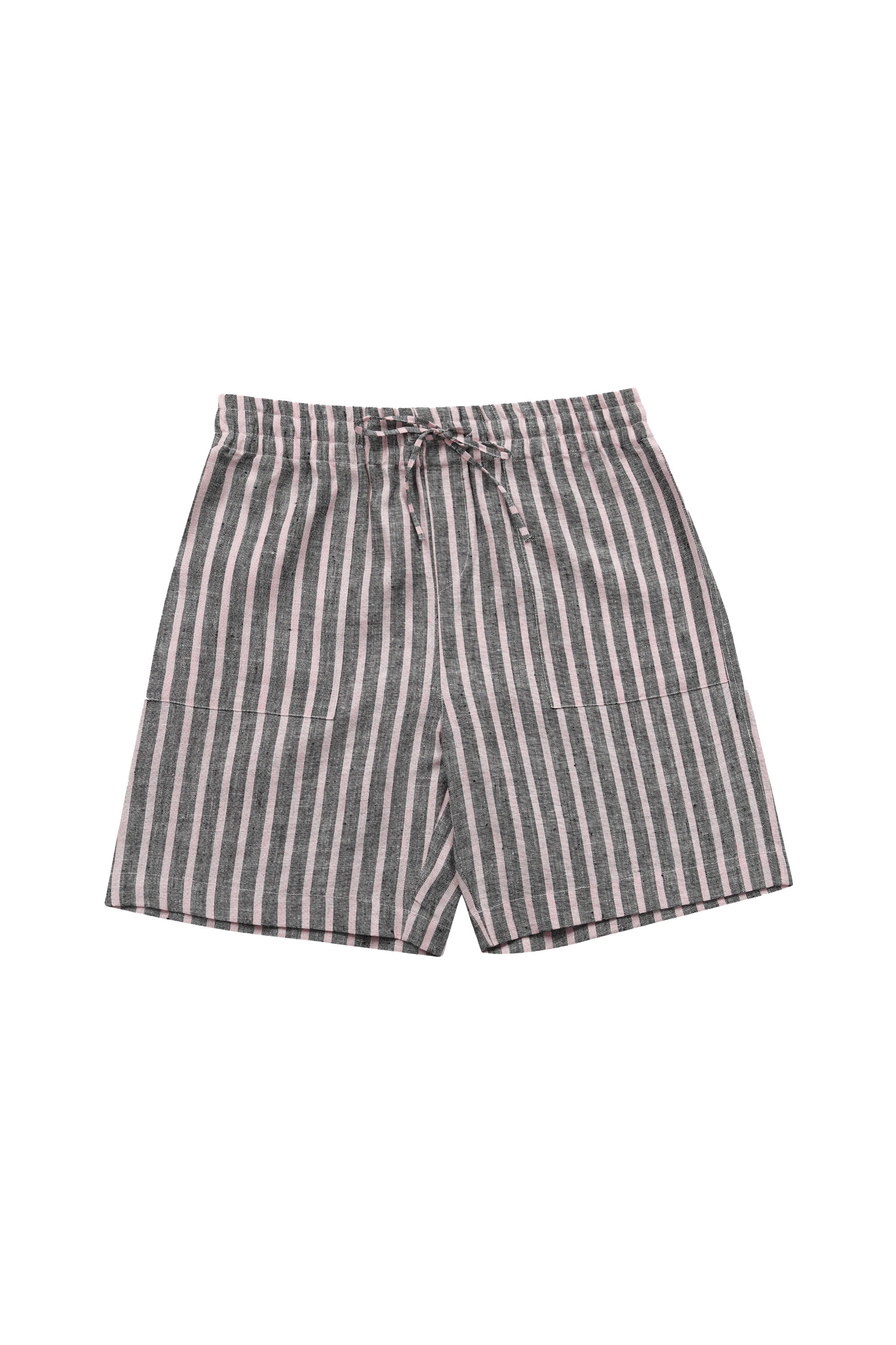 Stripes Linen lounge shorts