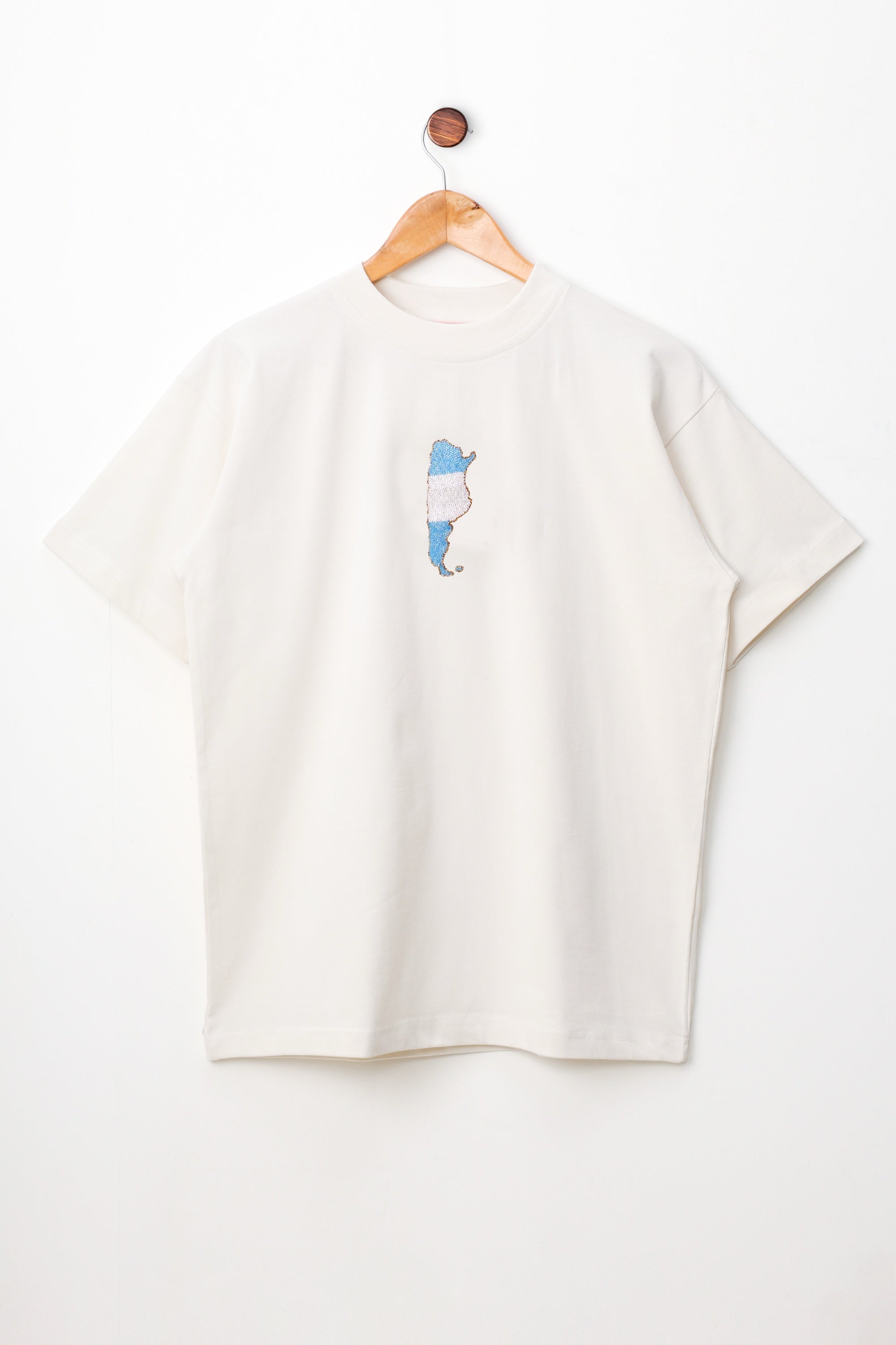 "Le Argentina 2026" hand embroidered T-Shirt