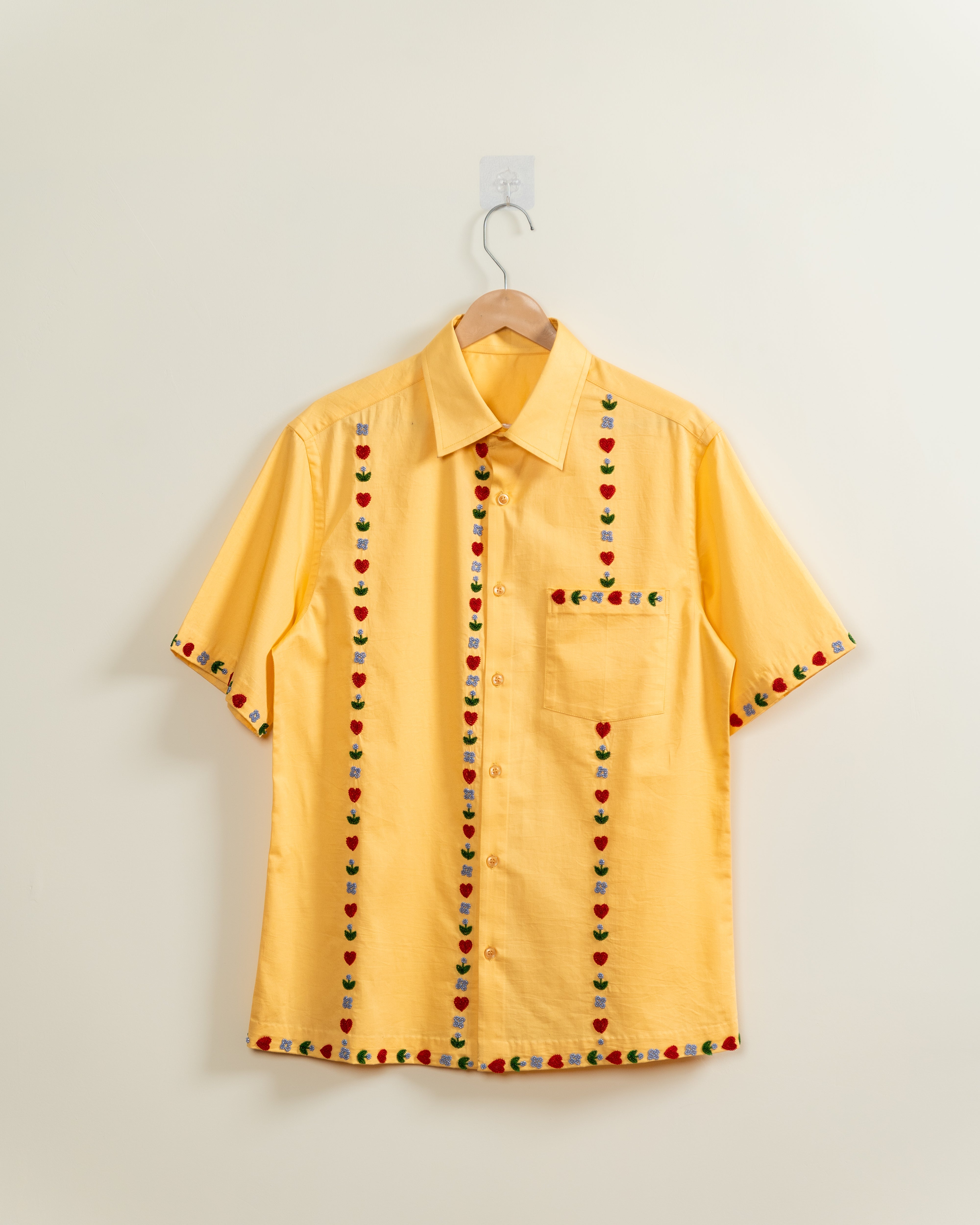 "Love stripes" beadwork shirt