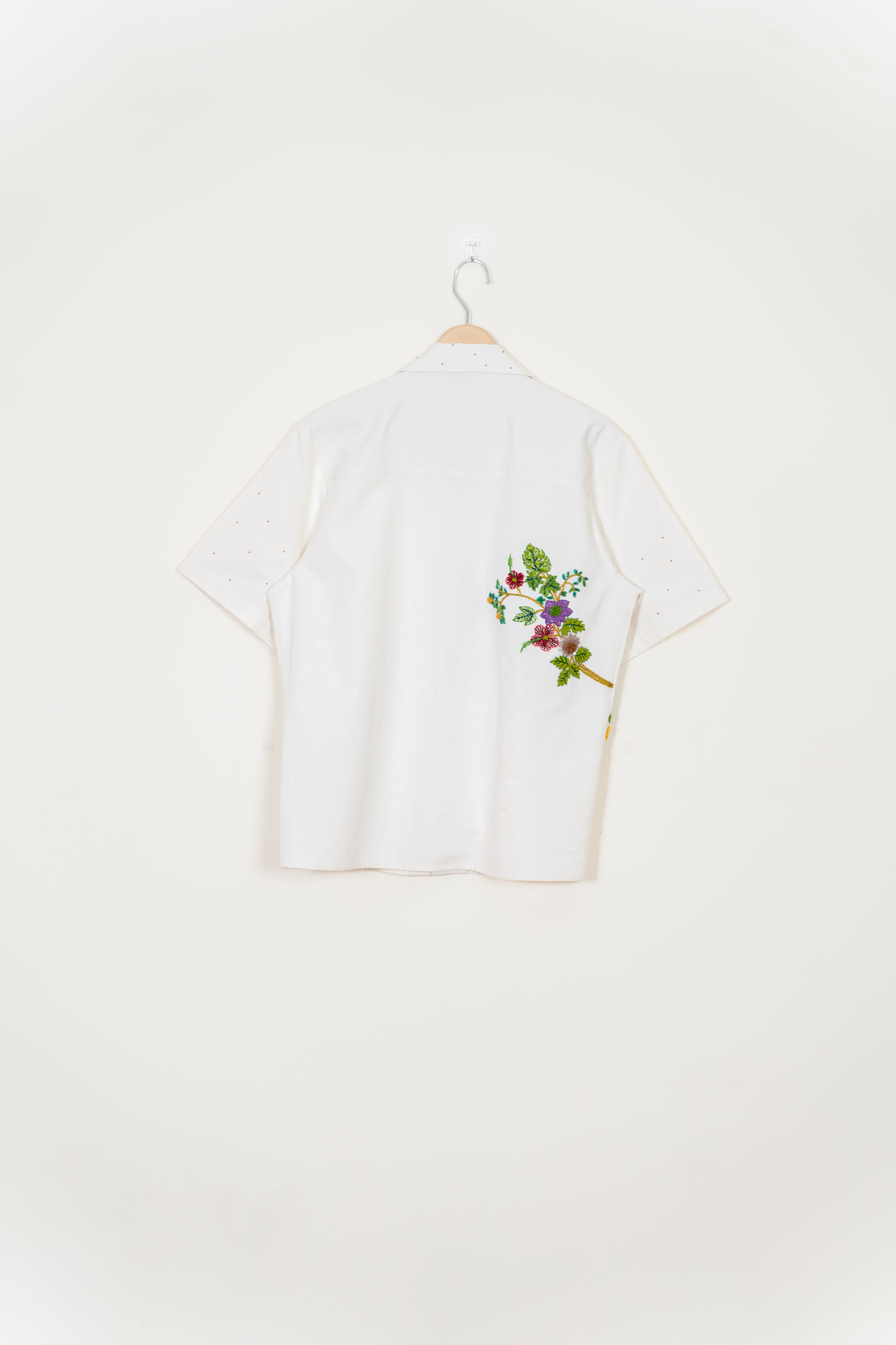 "Spring bloom" hand embroidered shirt