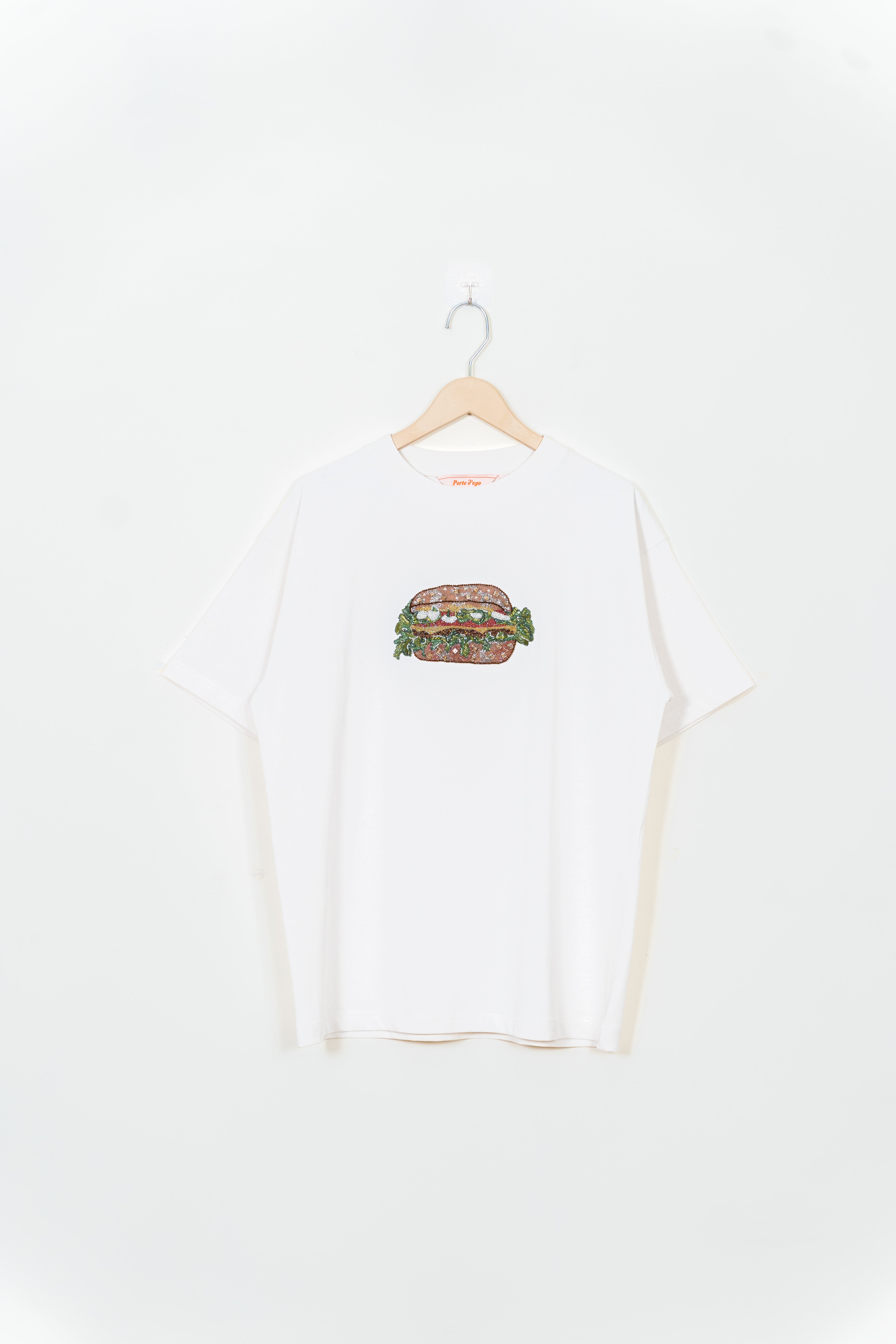 "Le Burger" hand embroidered T-Shirt