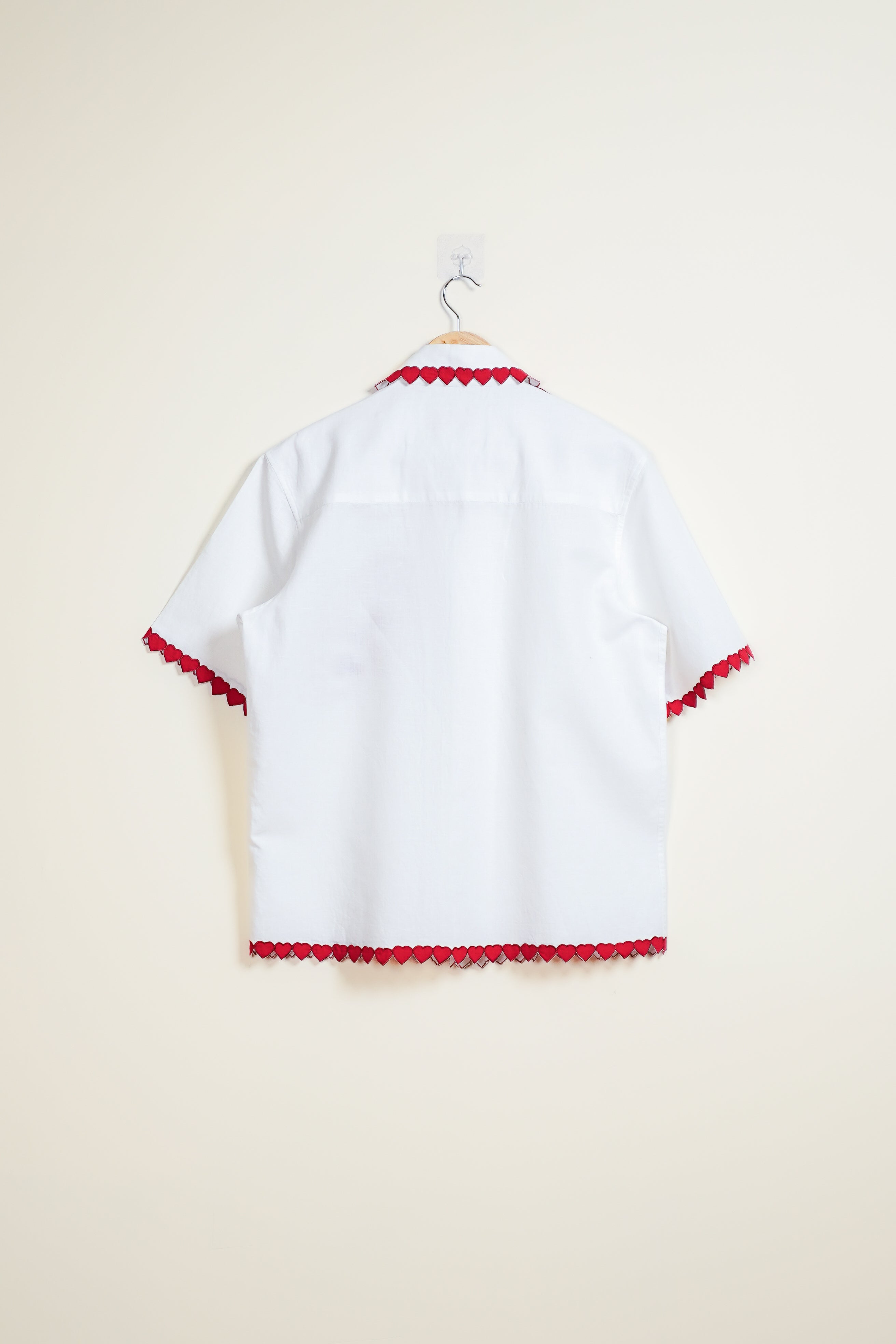 "Love locket" hand embroidered shirt