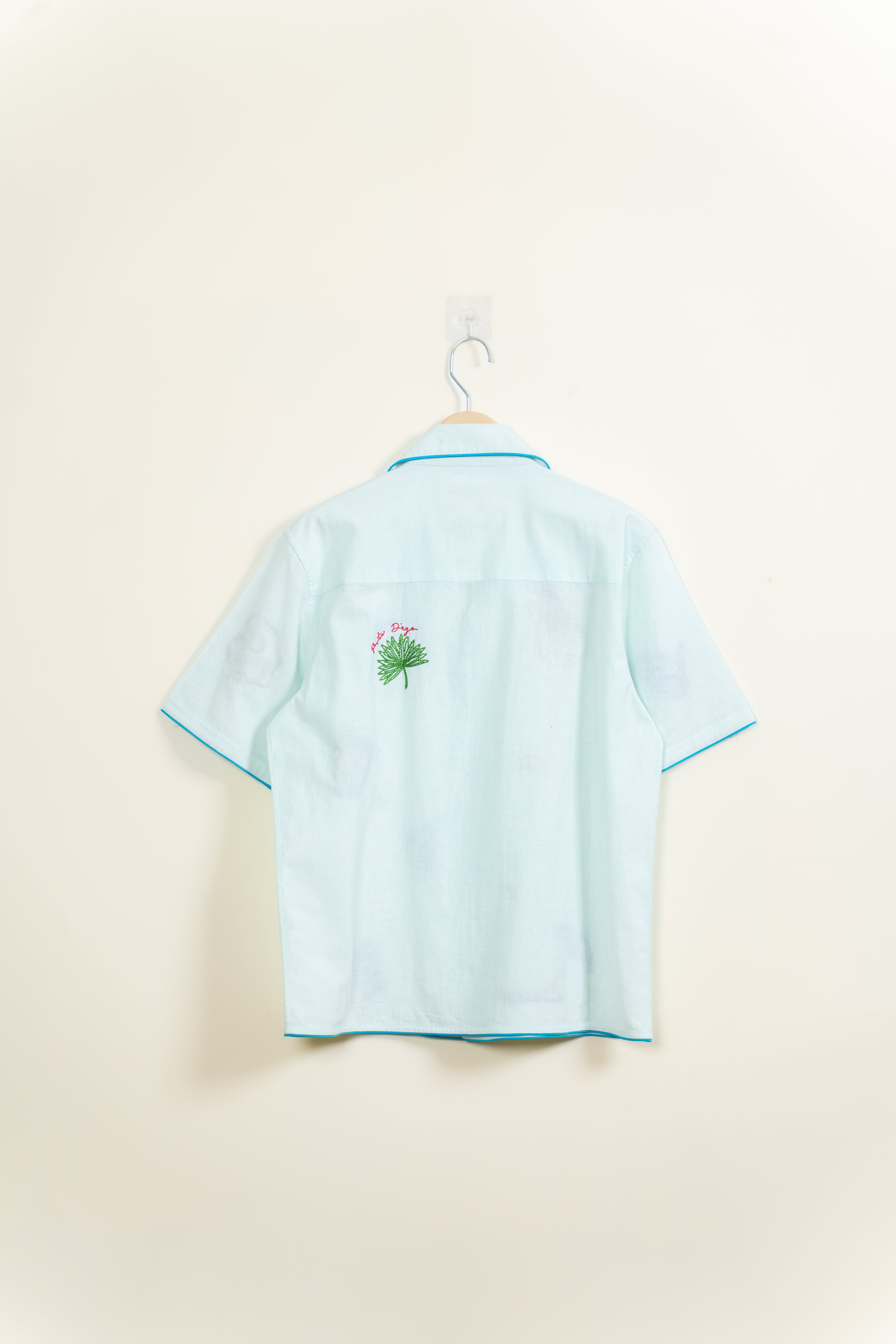 “Day at the pool” hand embroidered shirt