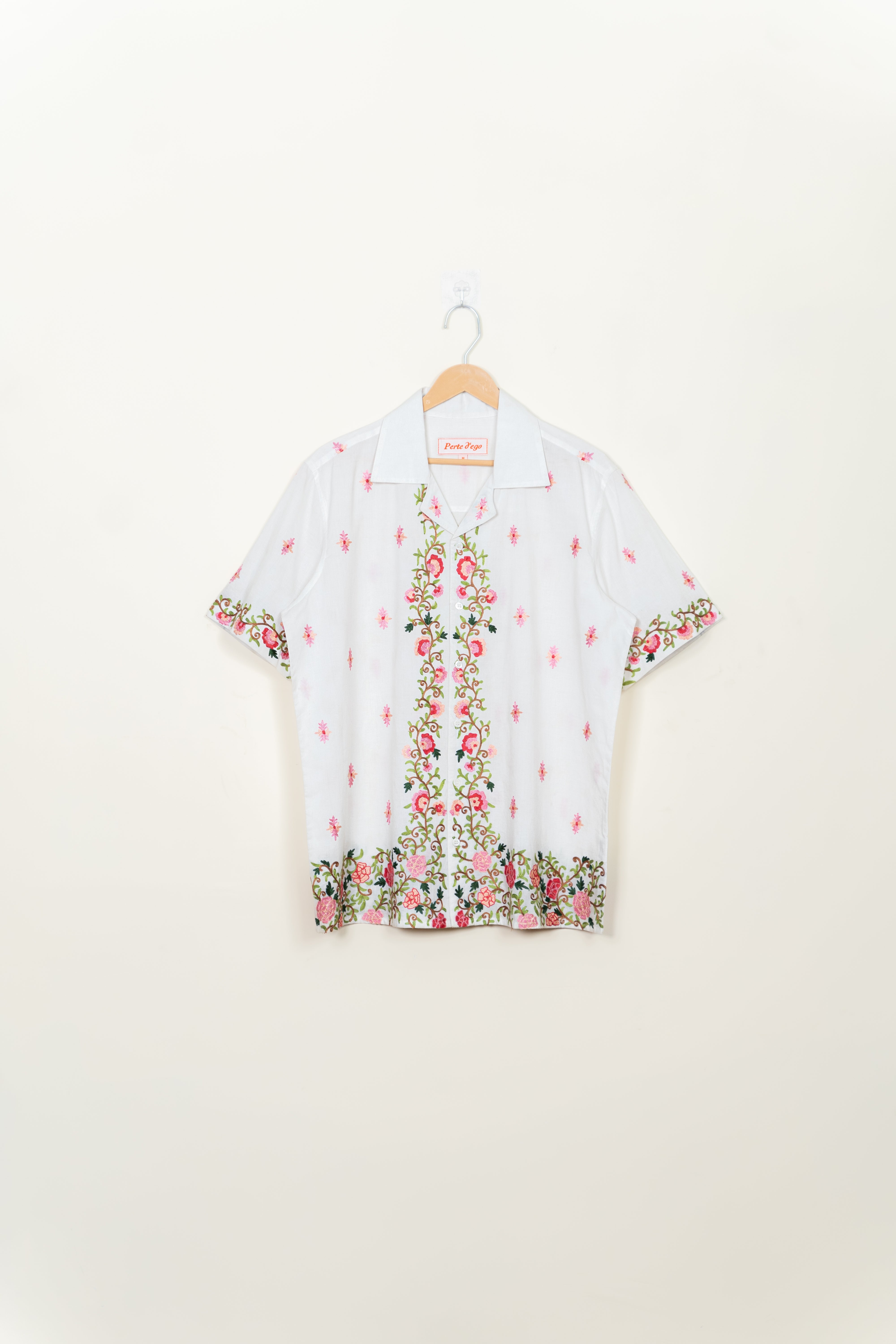 "Giardino" embroidered summer shirt