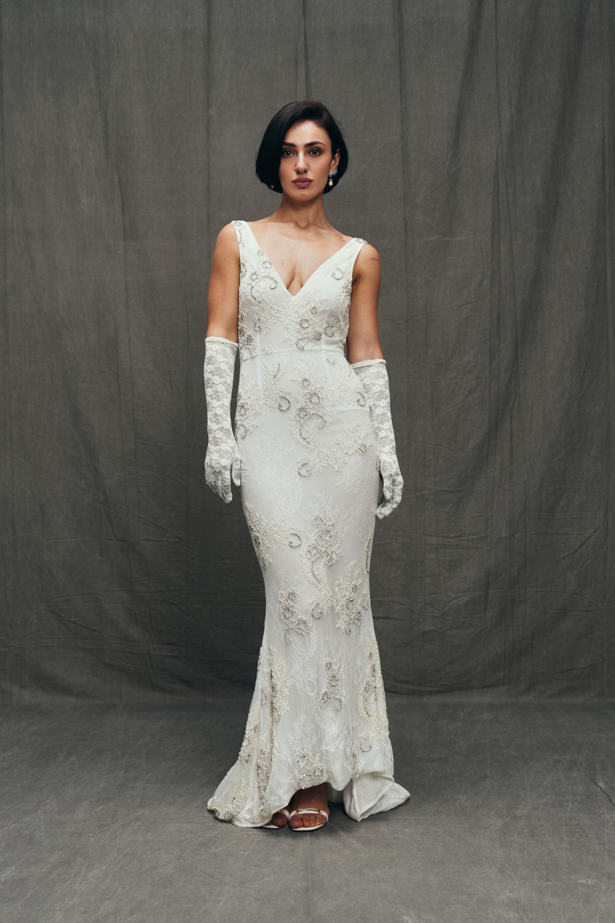 Aurora hand embroidered dress