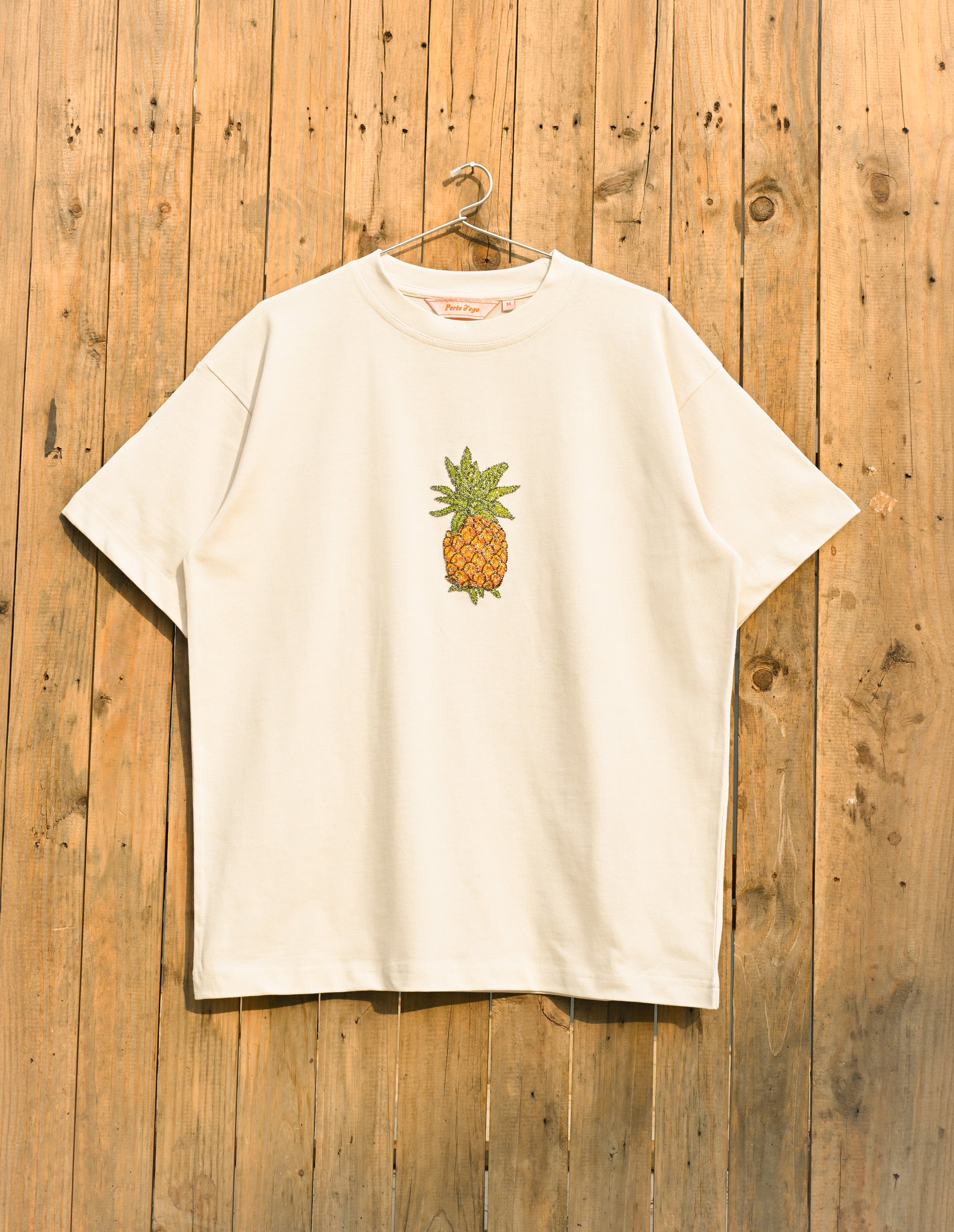 "Pineapple" hand embroidered T-Shirt