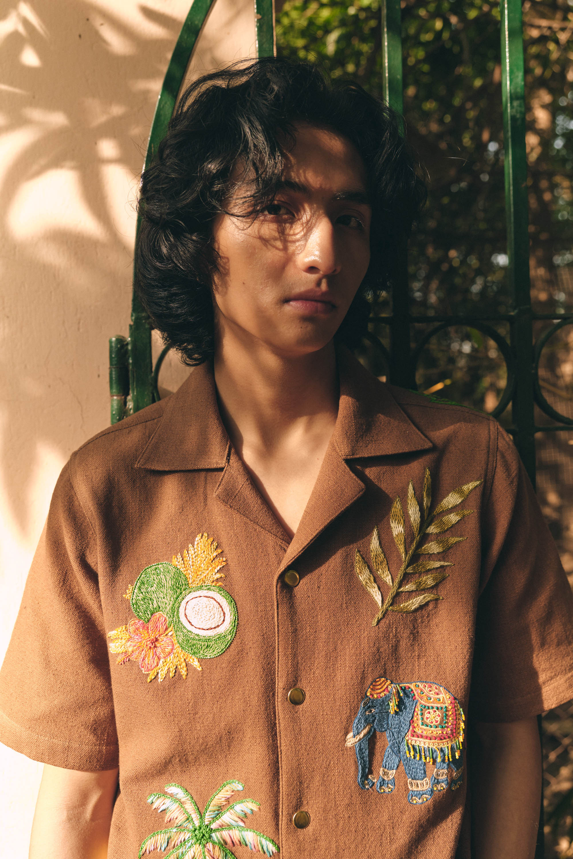 "Le scrapbook" hand embroidered Shirt