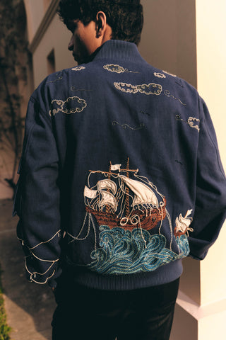 "Le Marin" hand embroidered jacket