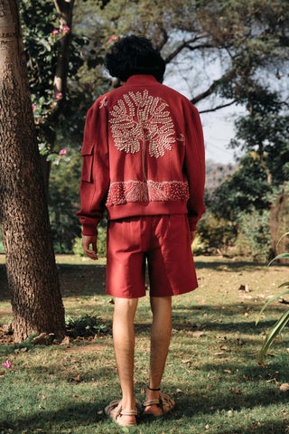 "Tree of life" hand embroidered jacket