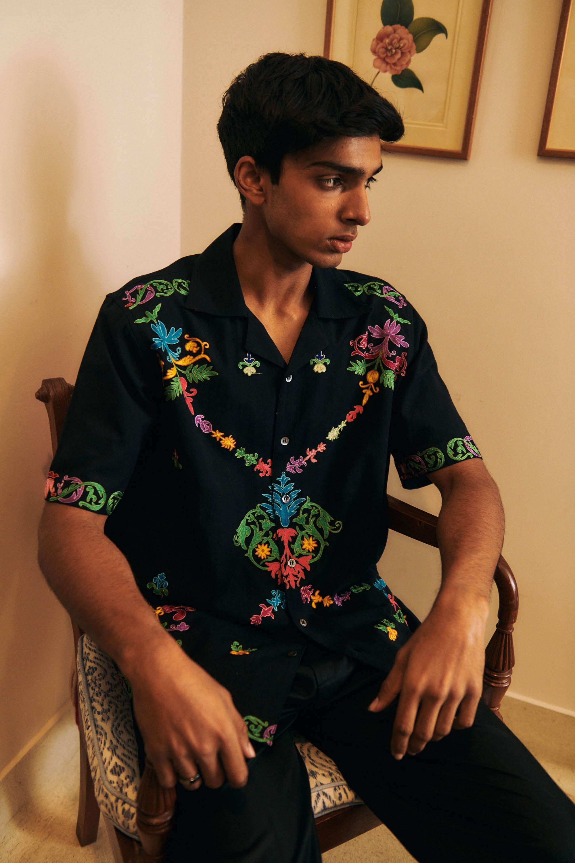 "Gulmarg" embroidered shirt