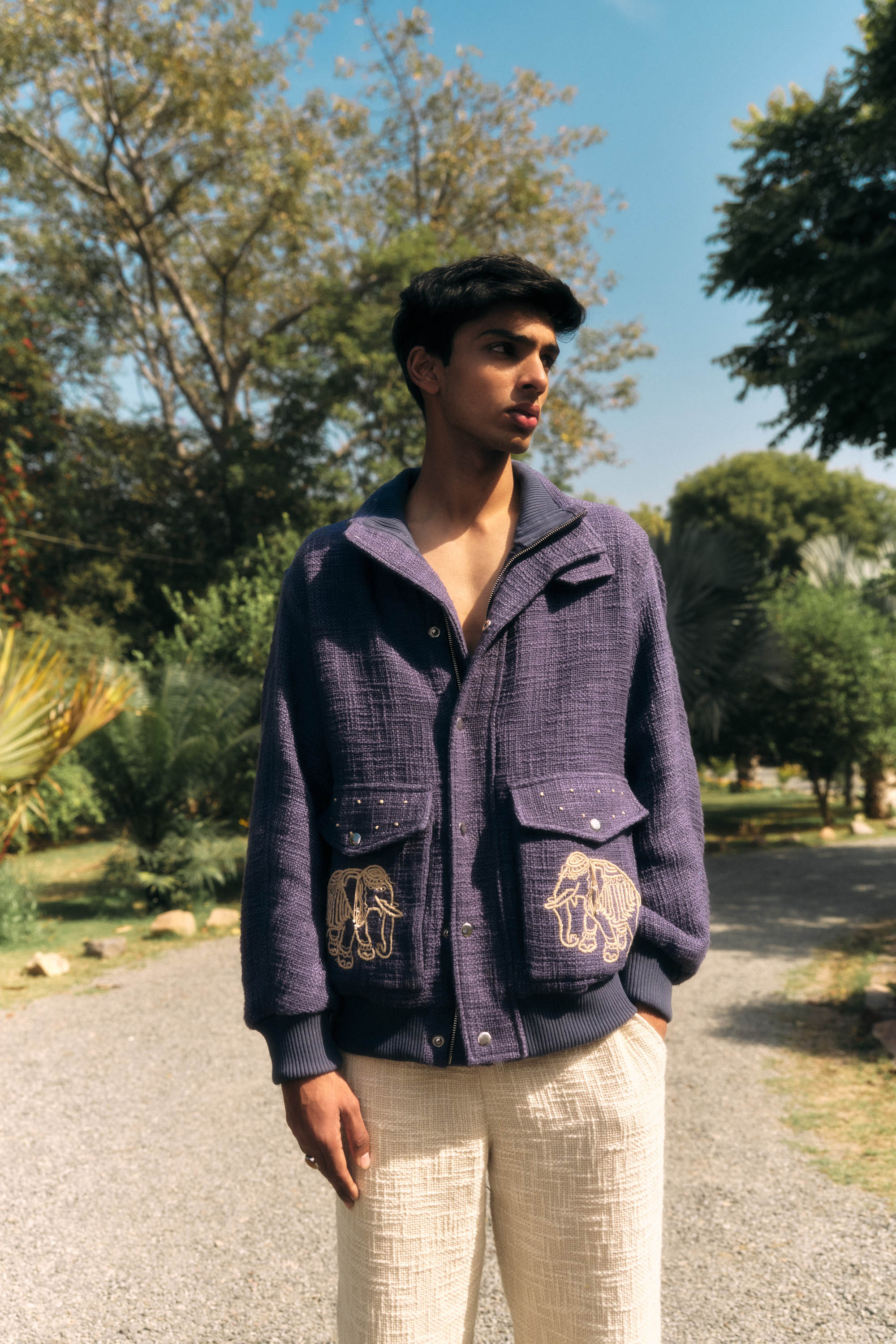 Udaipur aviators hand embroidered jacket