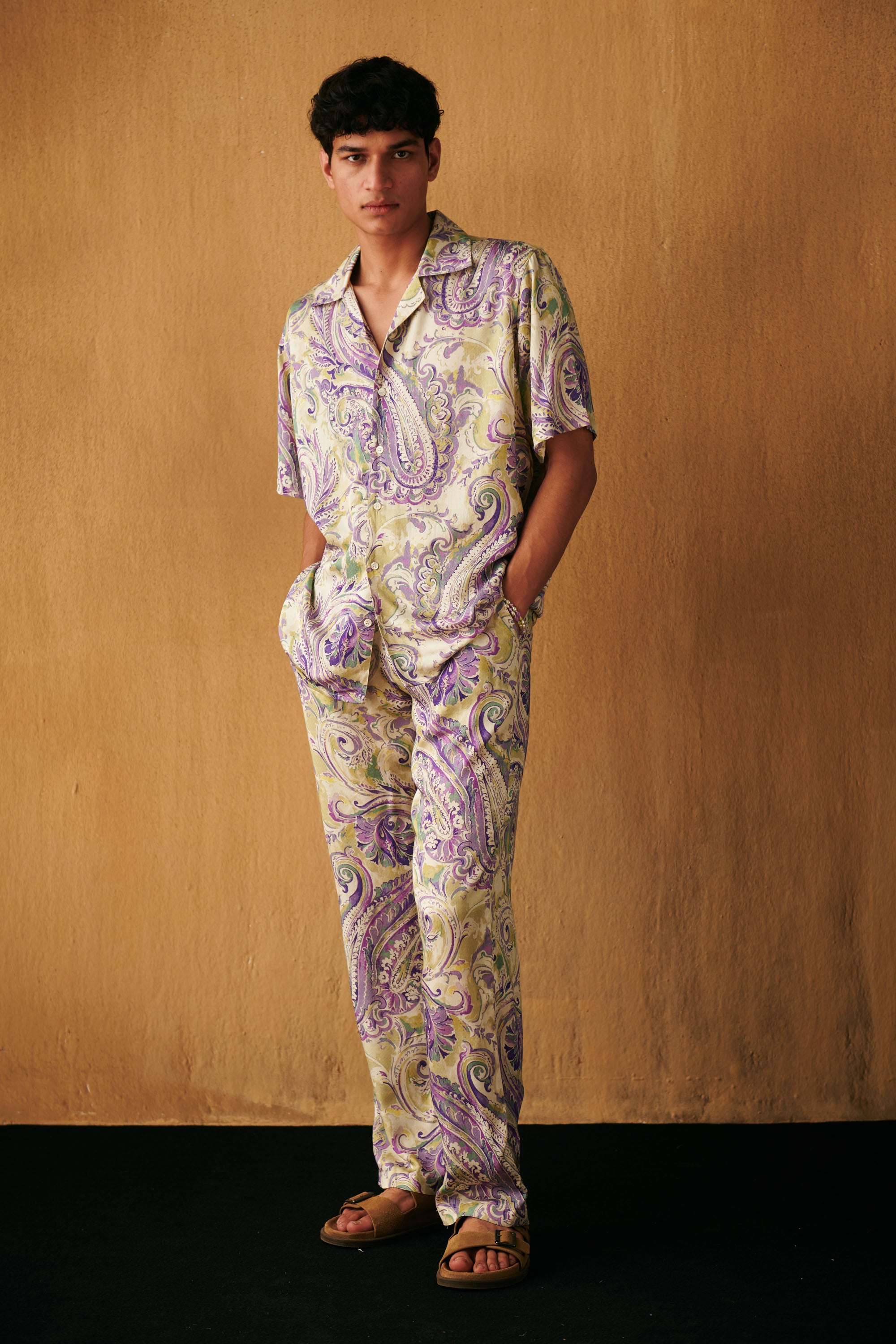 Watercolor paisley lounge pants