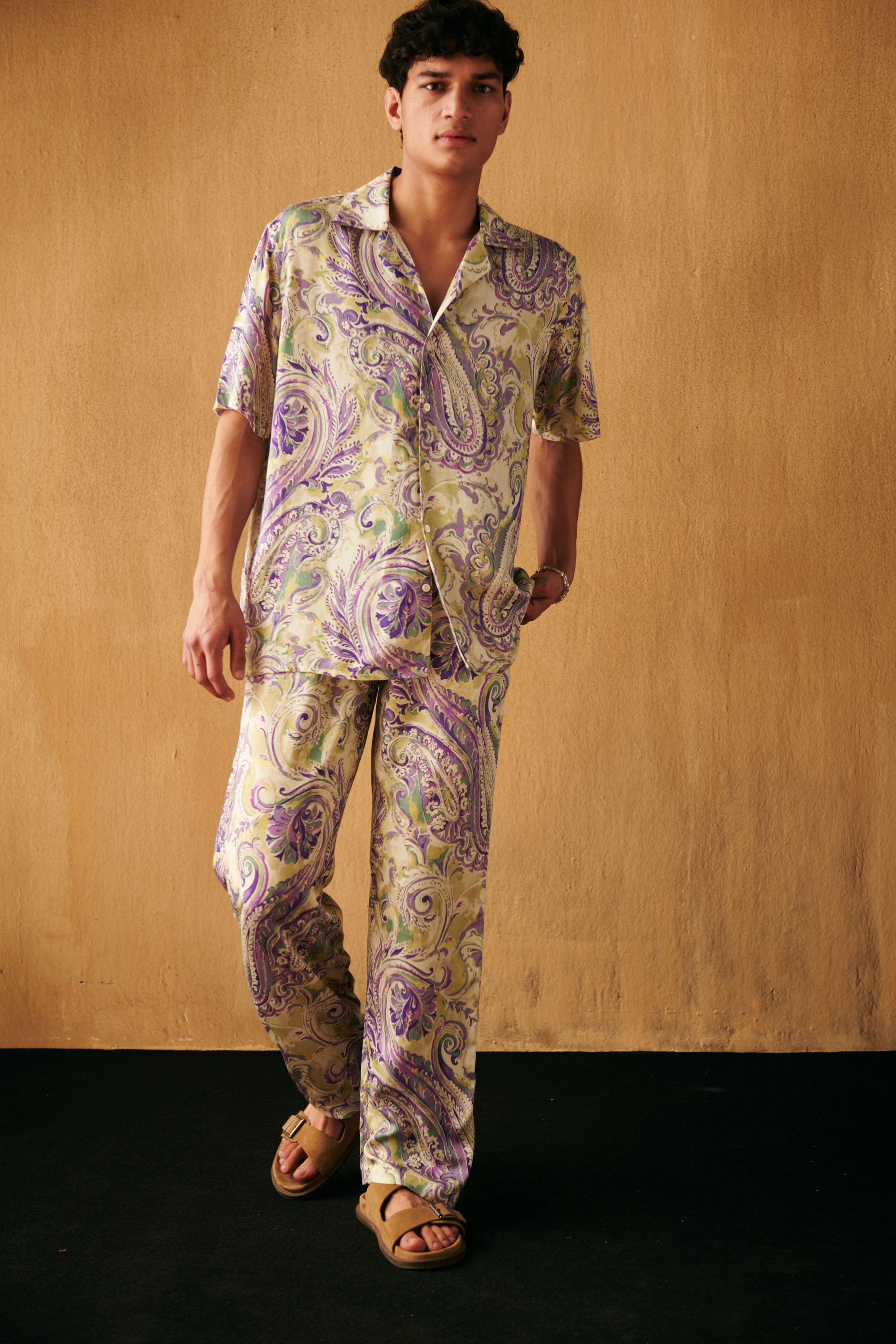 Watercolor paisley lounge pants