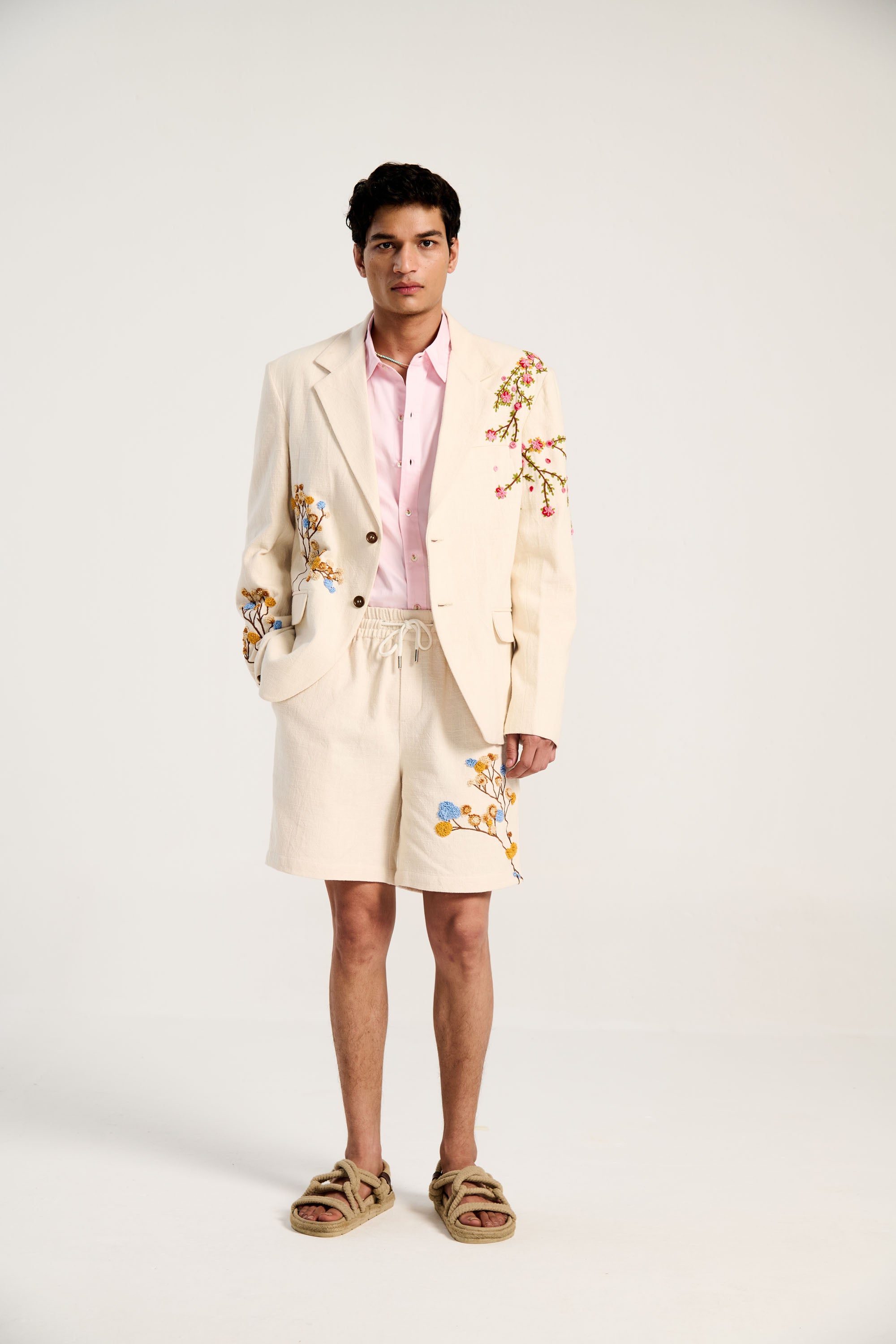 "Le Summer"  hand embroidered blazer