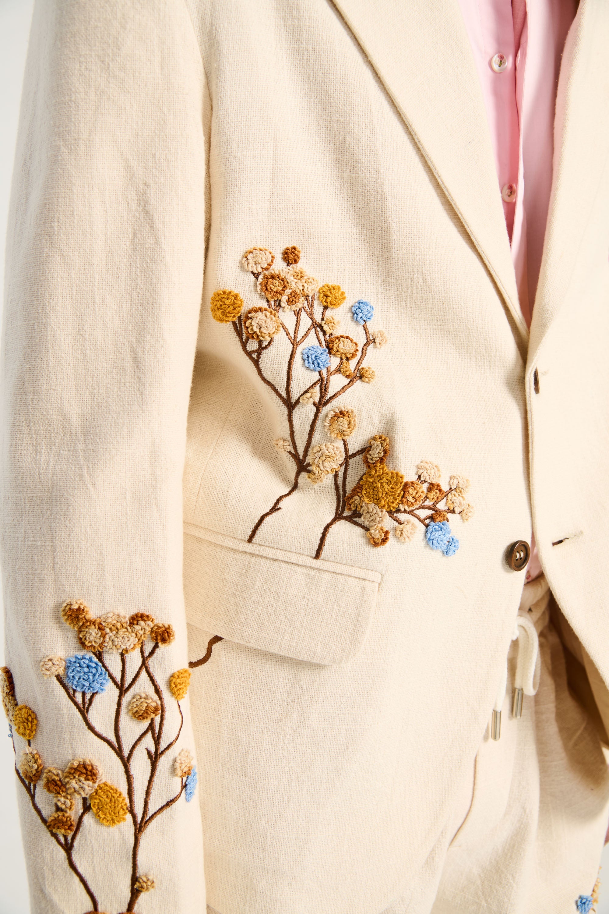 "Le Summer"  hand embroidered blazer